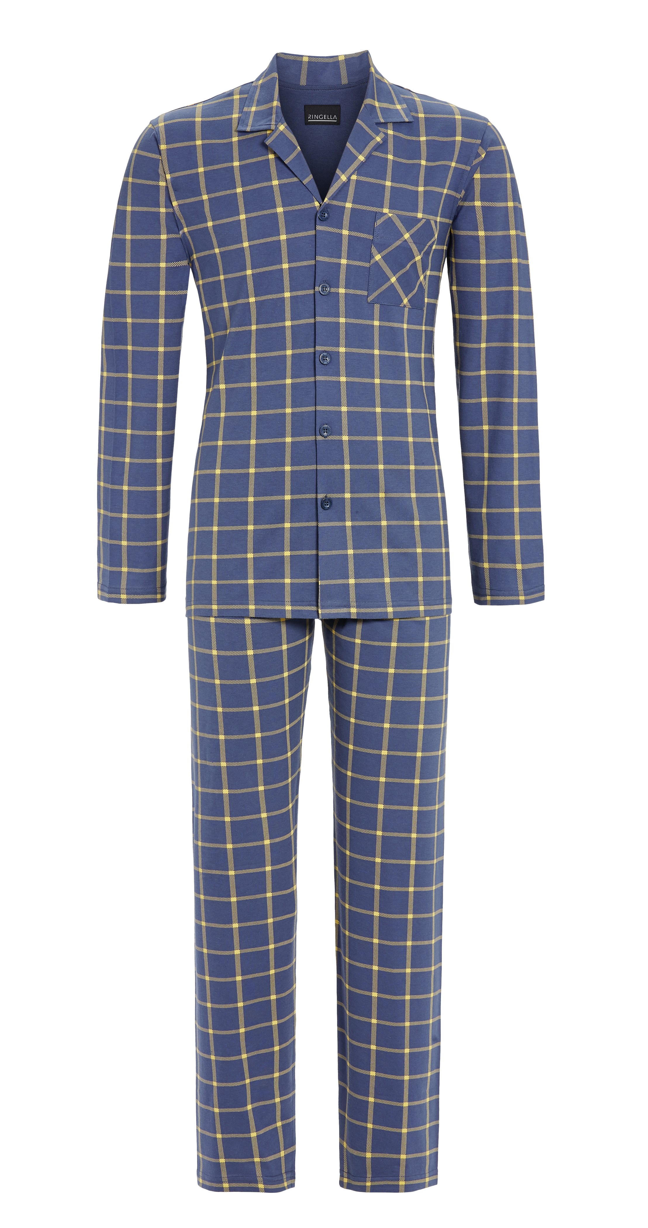 Pyjama mit durchgeknöpftem Oberteil
