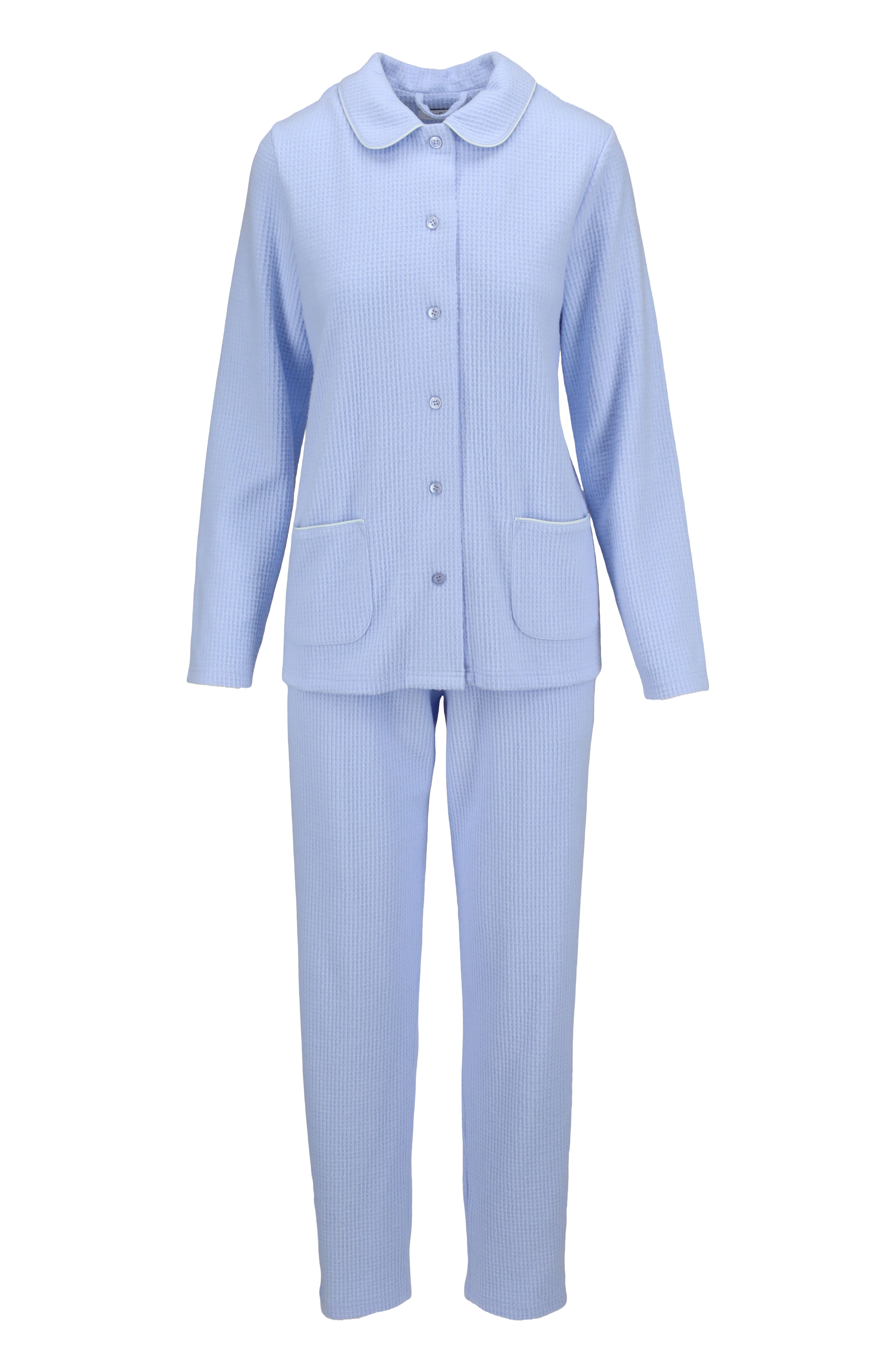 Pyjama aus aufgerautem Waffelpiqué