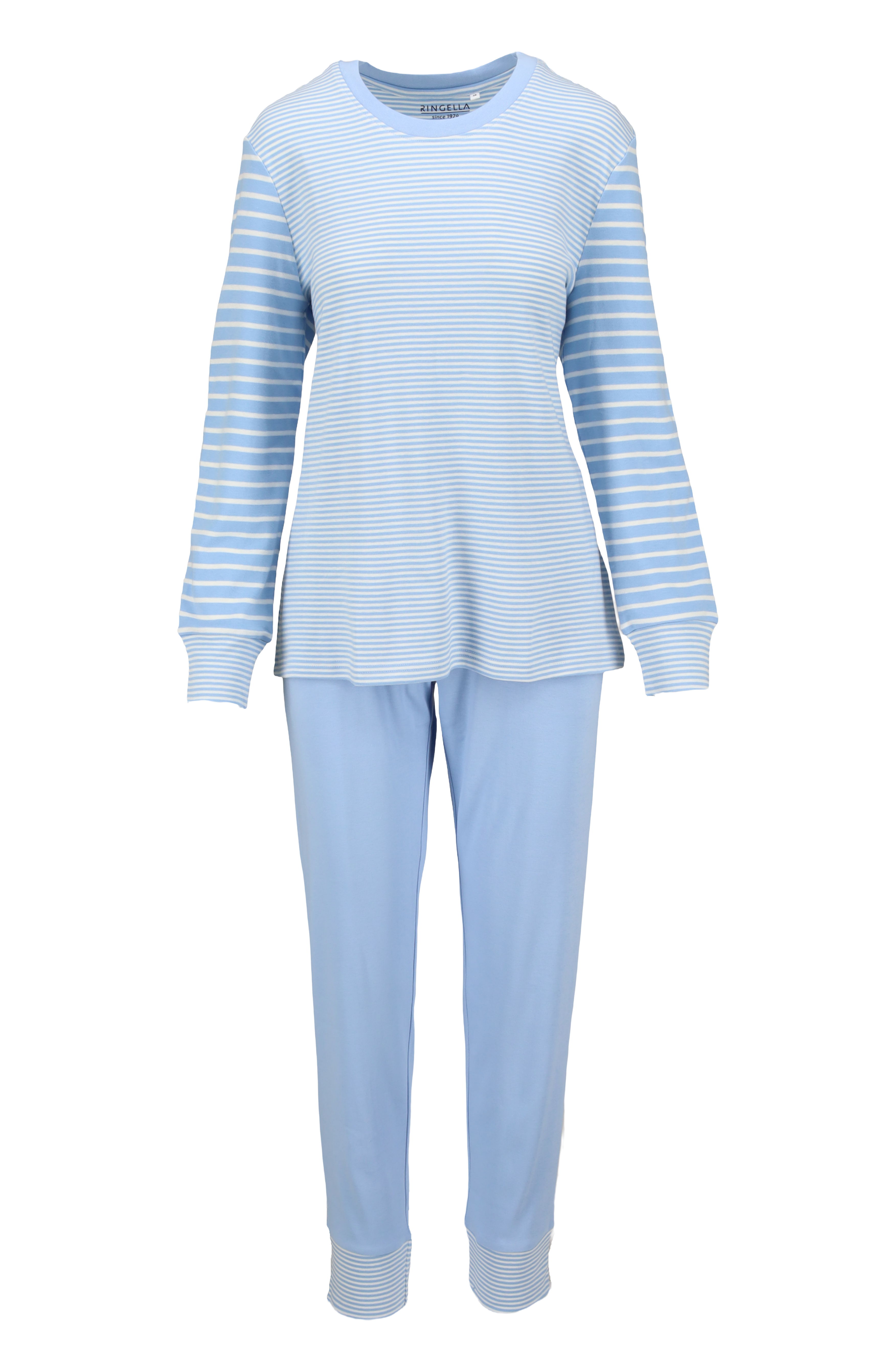 Pyjama mit geringeltem Oberteil