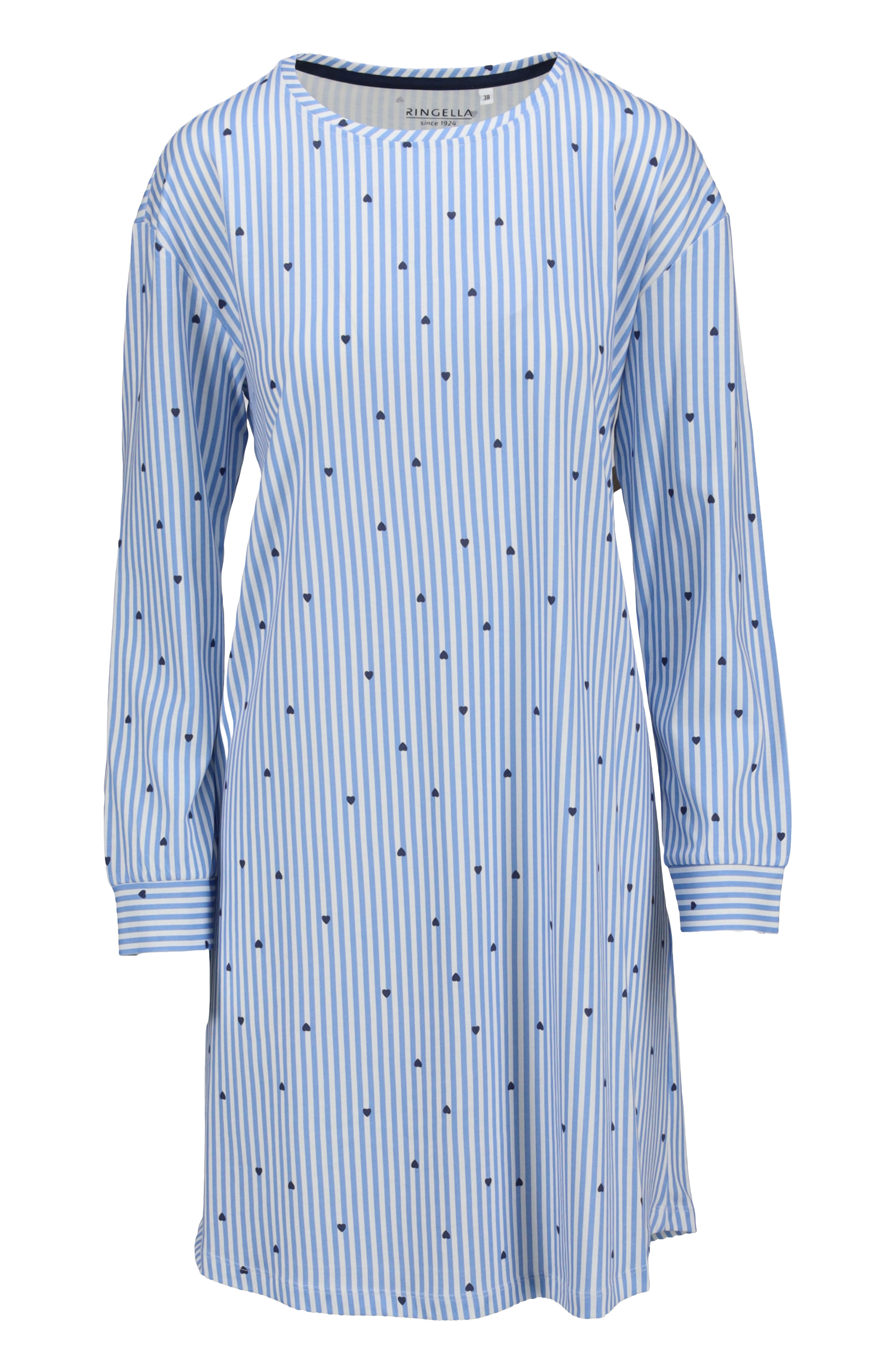 Sleepshirt mit Streifendessin und Herzen