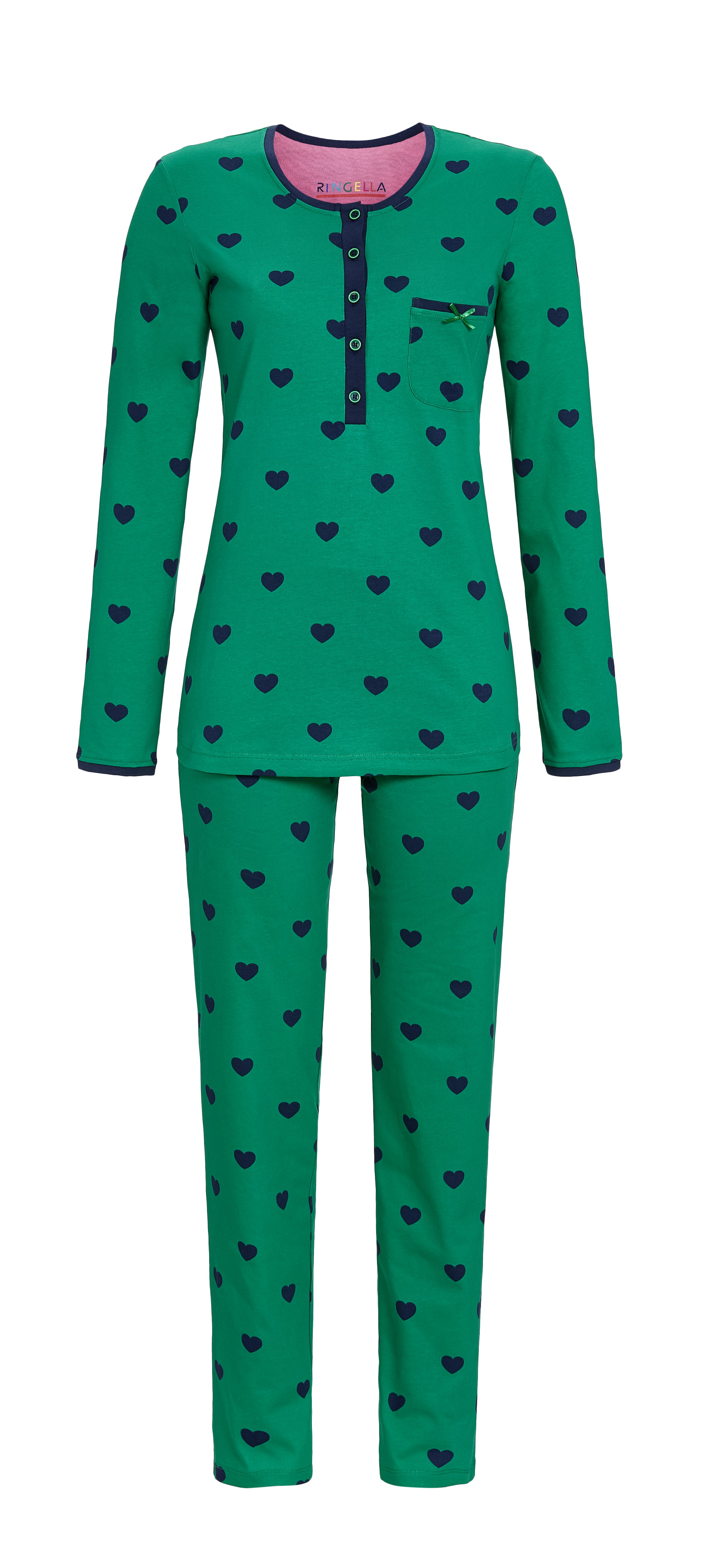 Pyjama mit langer Knopfleiste