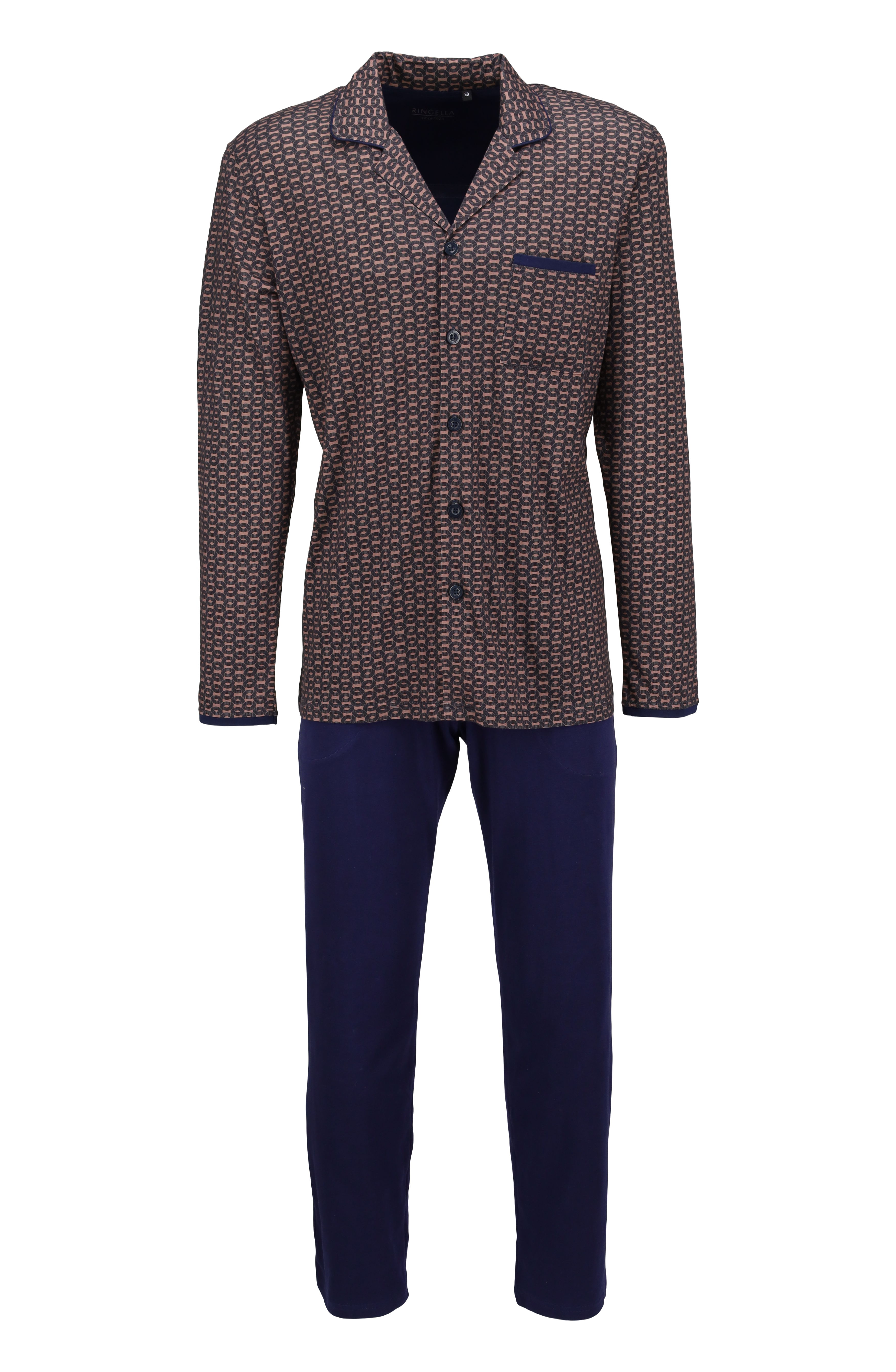 Durchgeknöpfter Pyjama mit Reverskragen