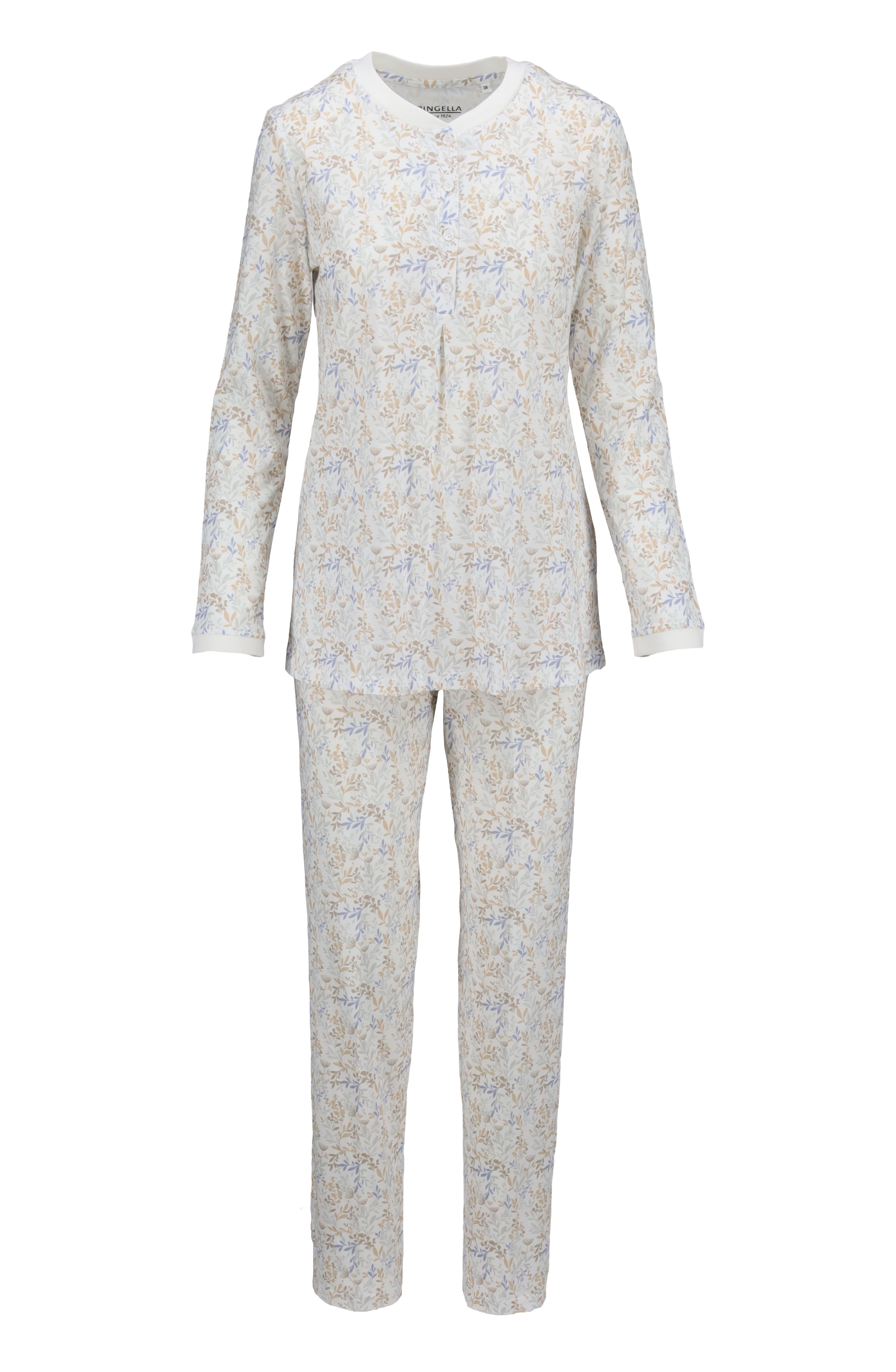 Pyjama mit Floraldessin und Knopfleiste