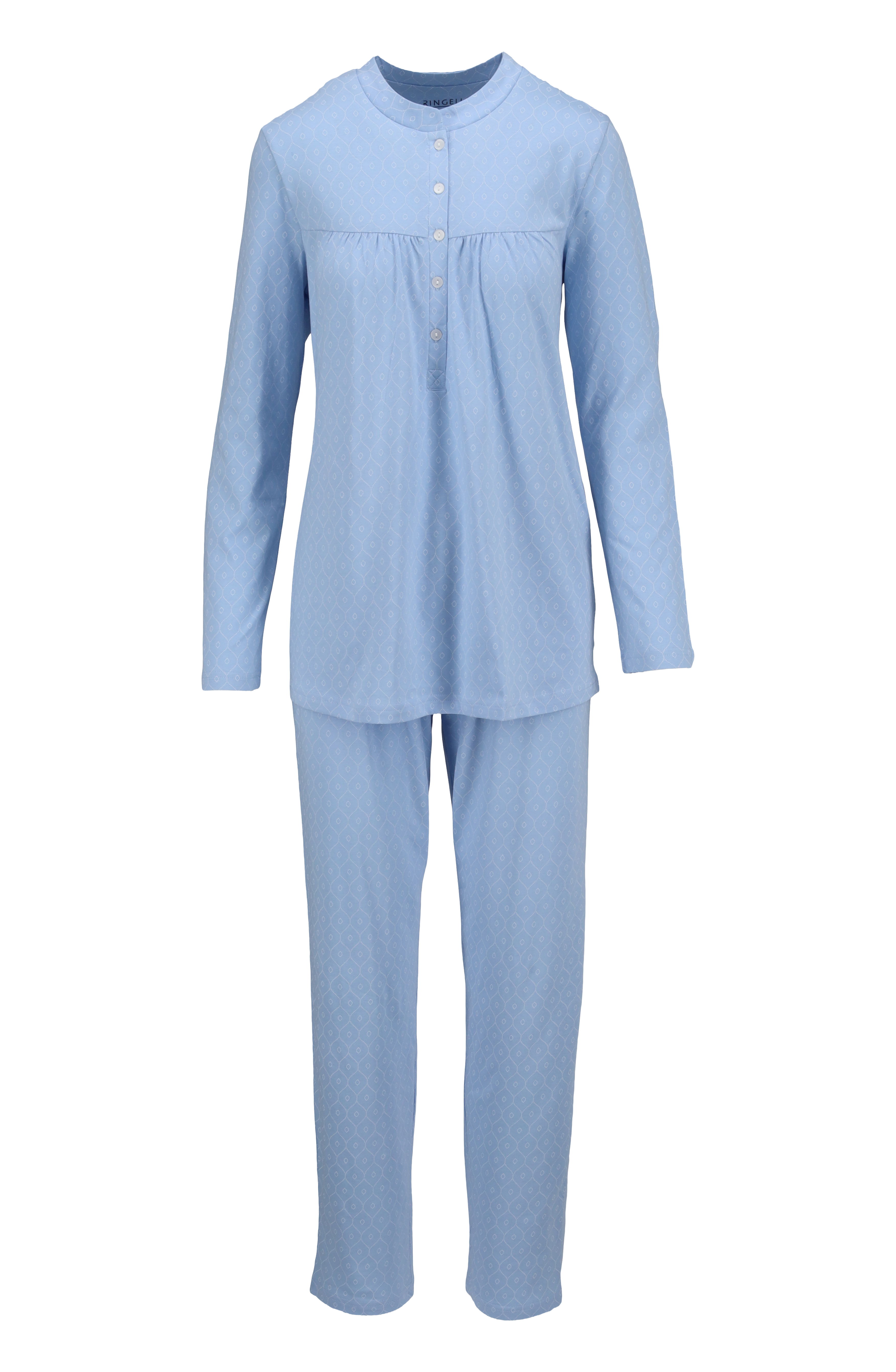 Pyjama mit Stehkragen und Passe