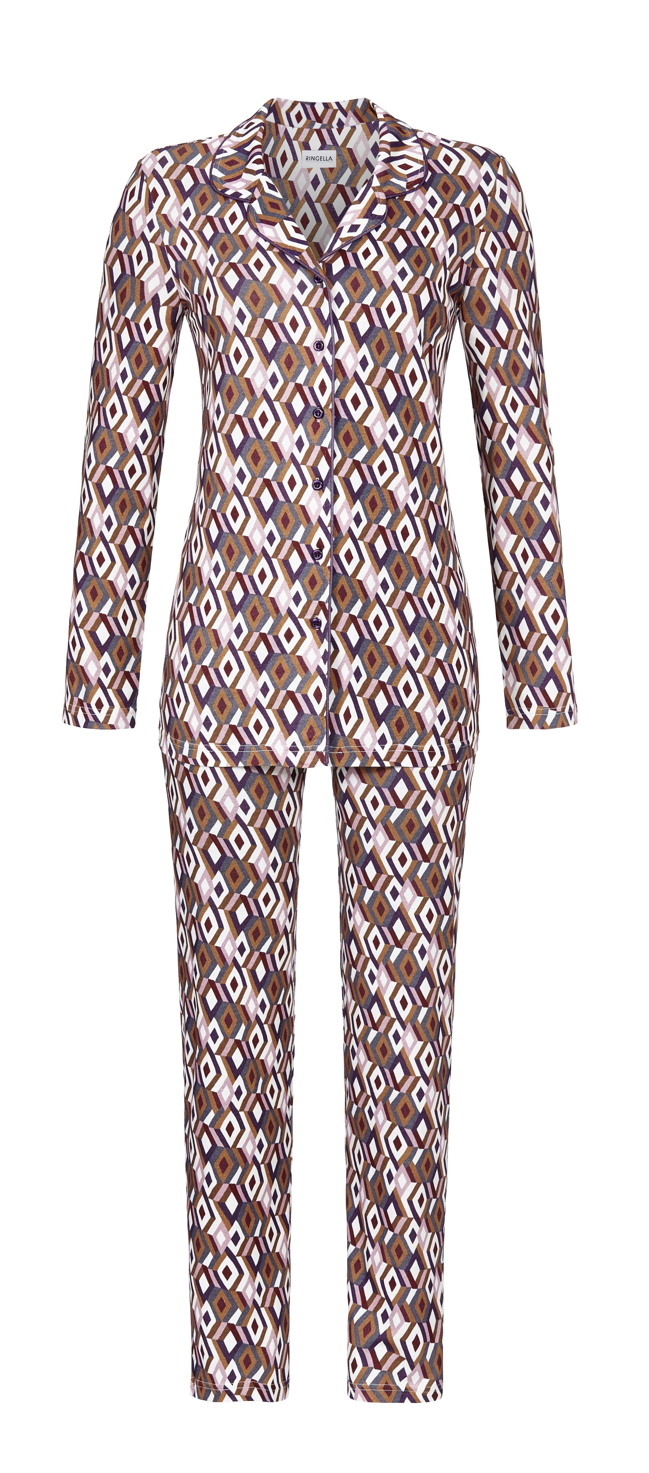 Pyjama mit abstraktem Rautendessin Pyjama mit abstraktem Rautendessin