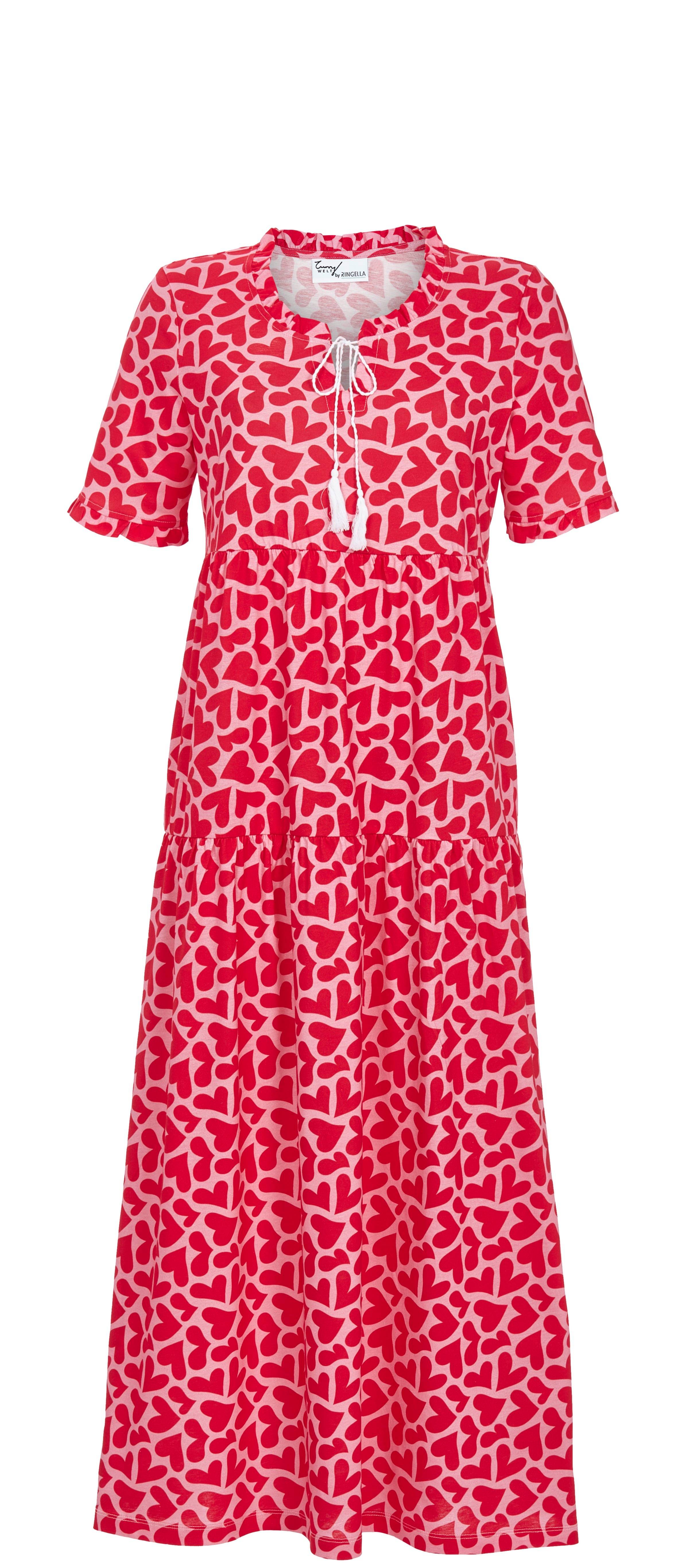 Maxikleid mit Stufen und Rüschen