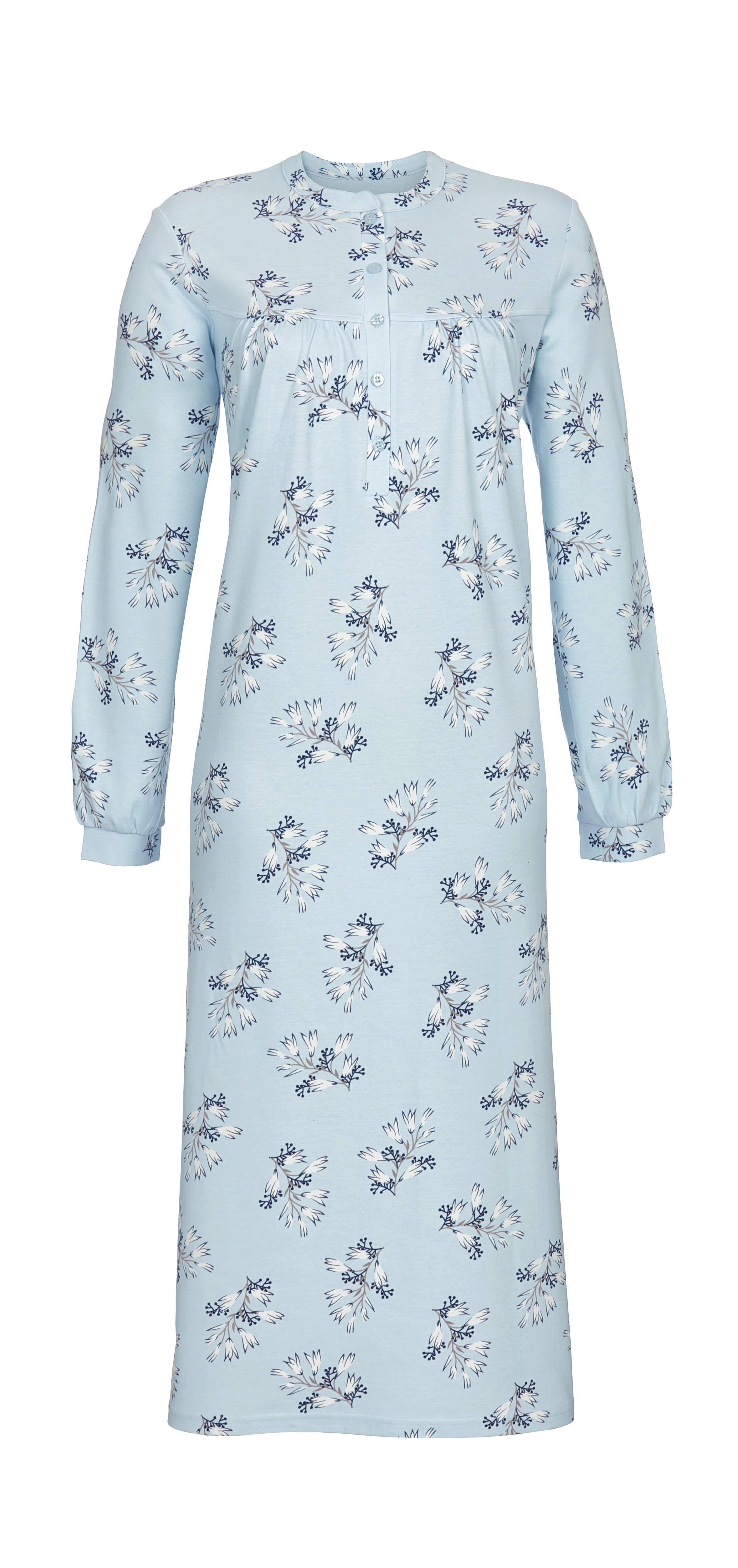 Nachthemd mit Knopfleiste und Kräuselung Nachthemd mit Knopfleiste und Kräuselung