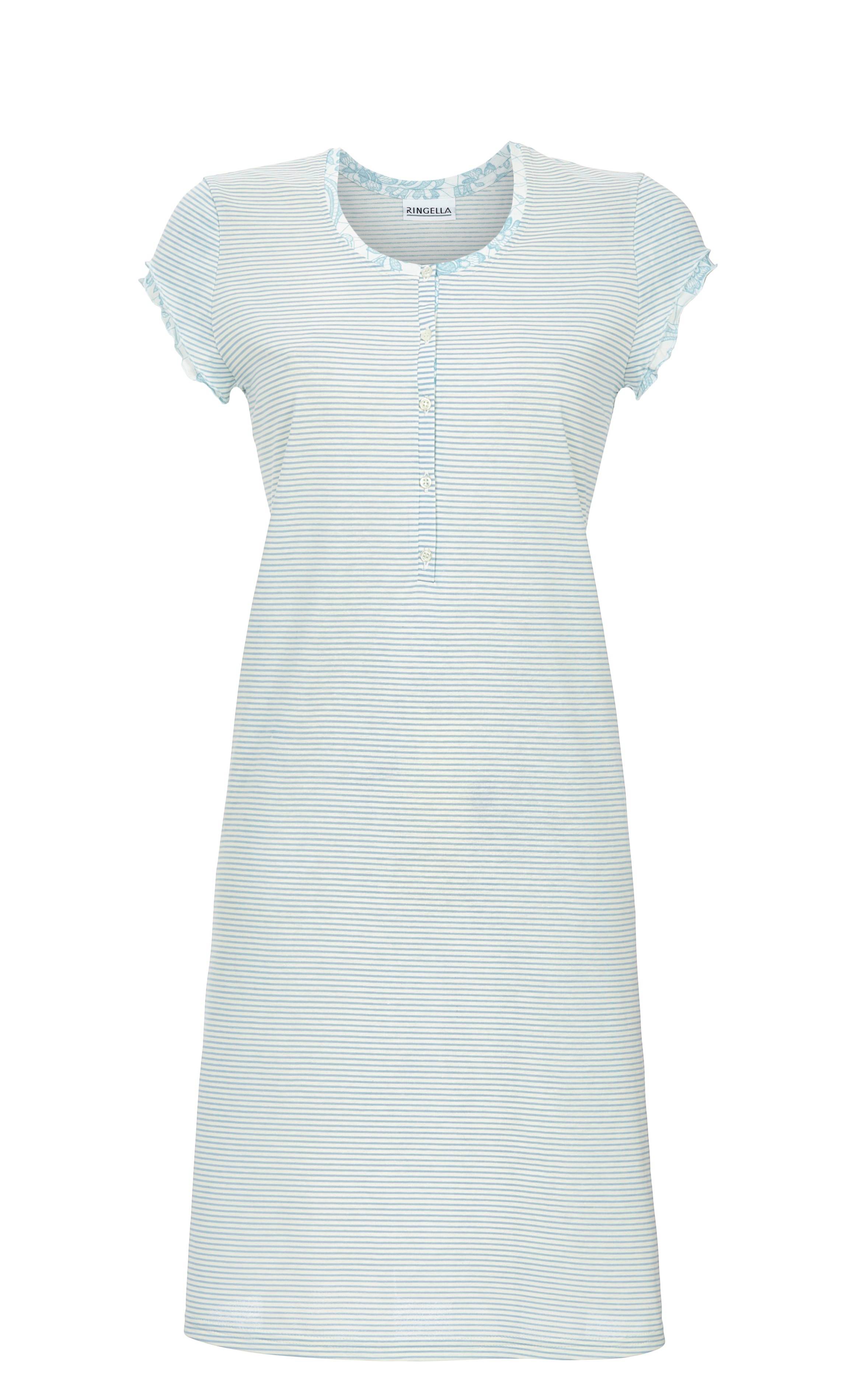 Nachthemd mit Knopfleiste und Flügelarm