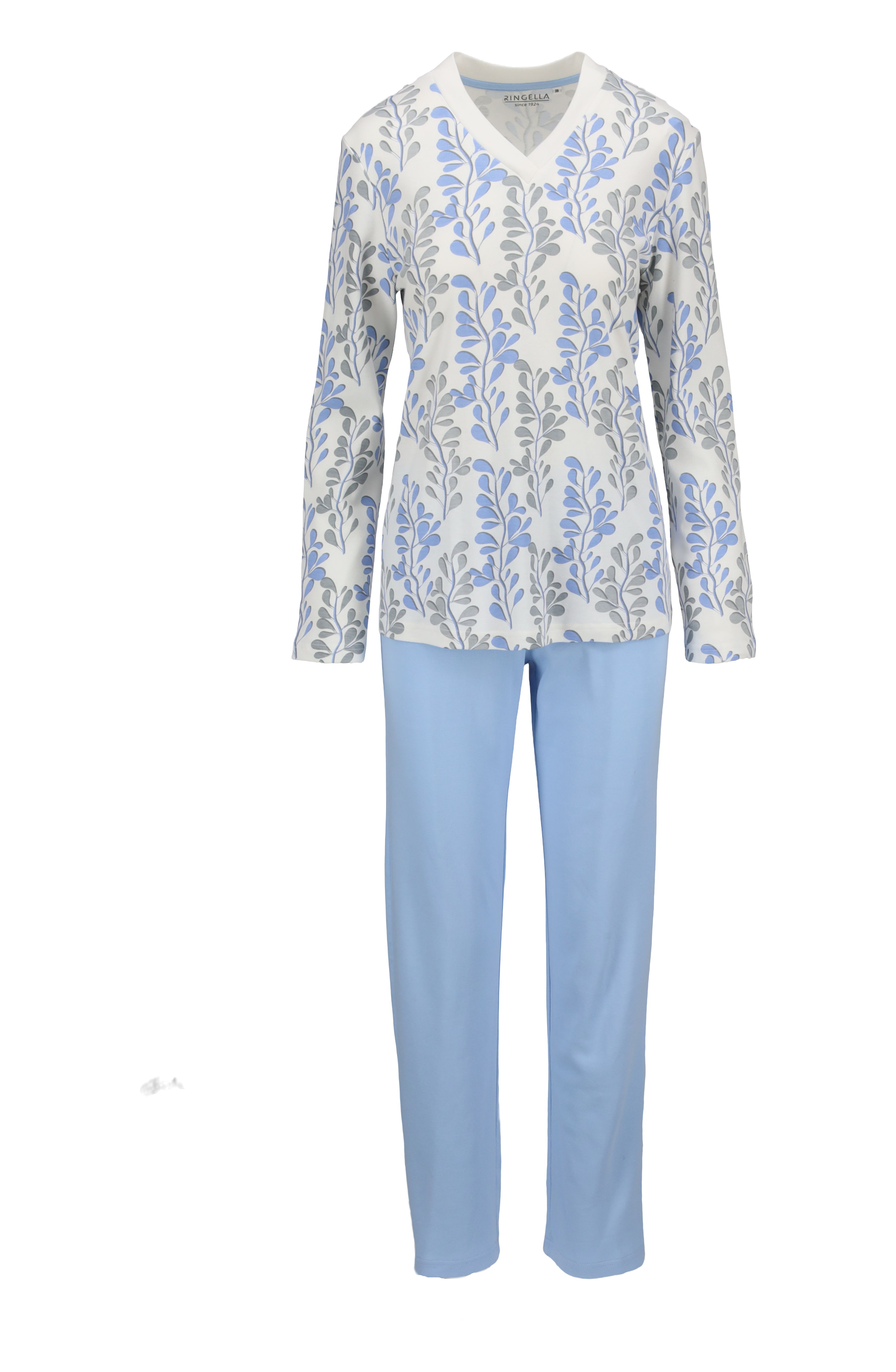 Pyjama mit V-Ausschnitt aus Strick