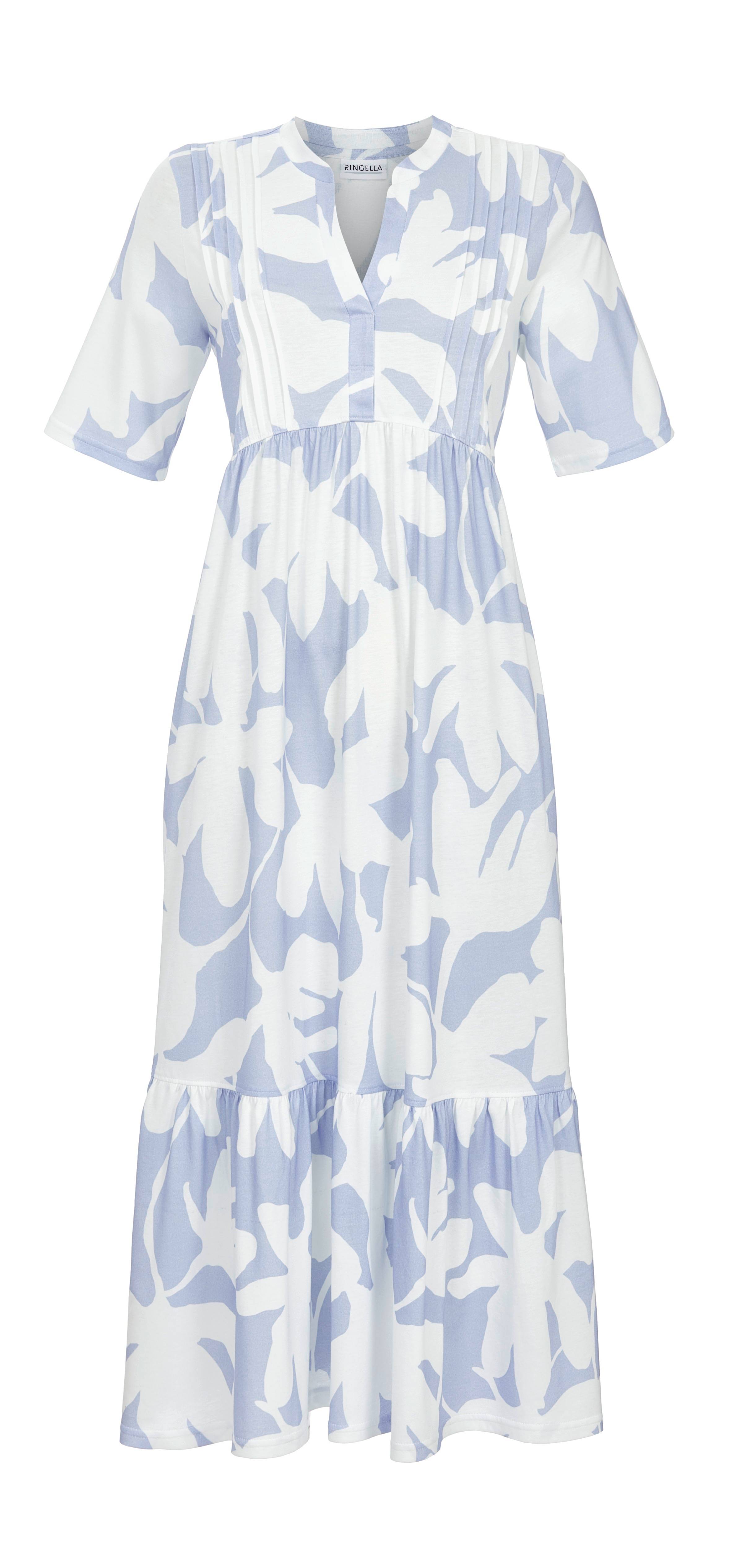 Loungekleid mit Biesen und Halbarm