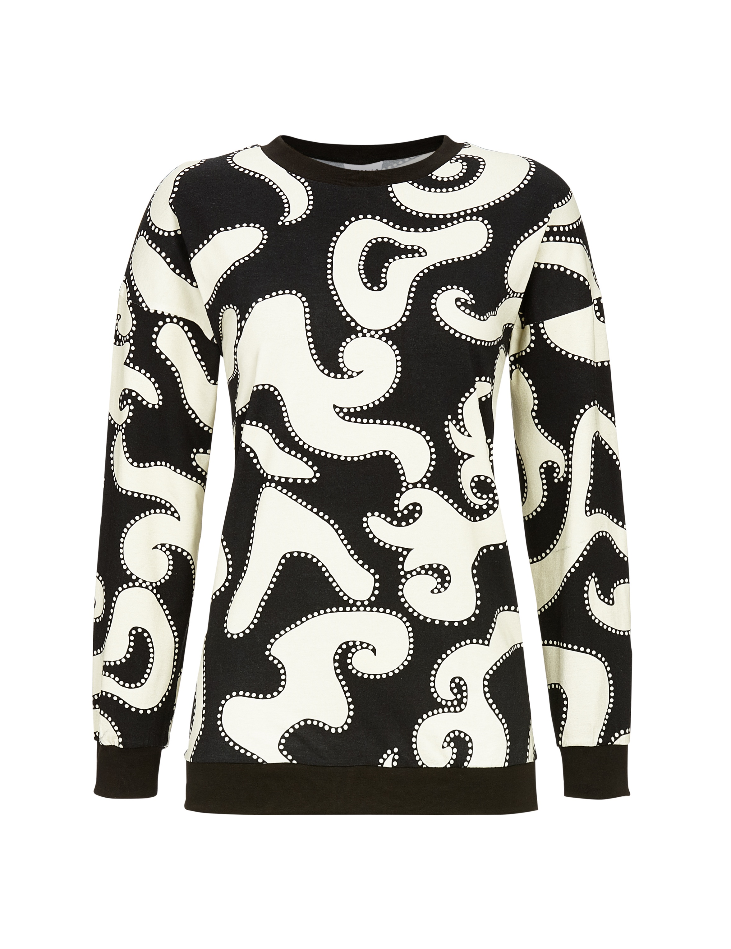 T-Shirt mit Strickbündchen T-Shirt mit Strickbündchen