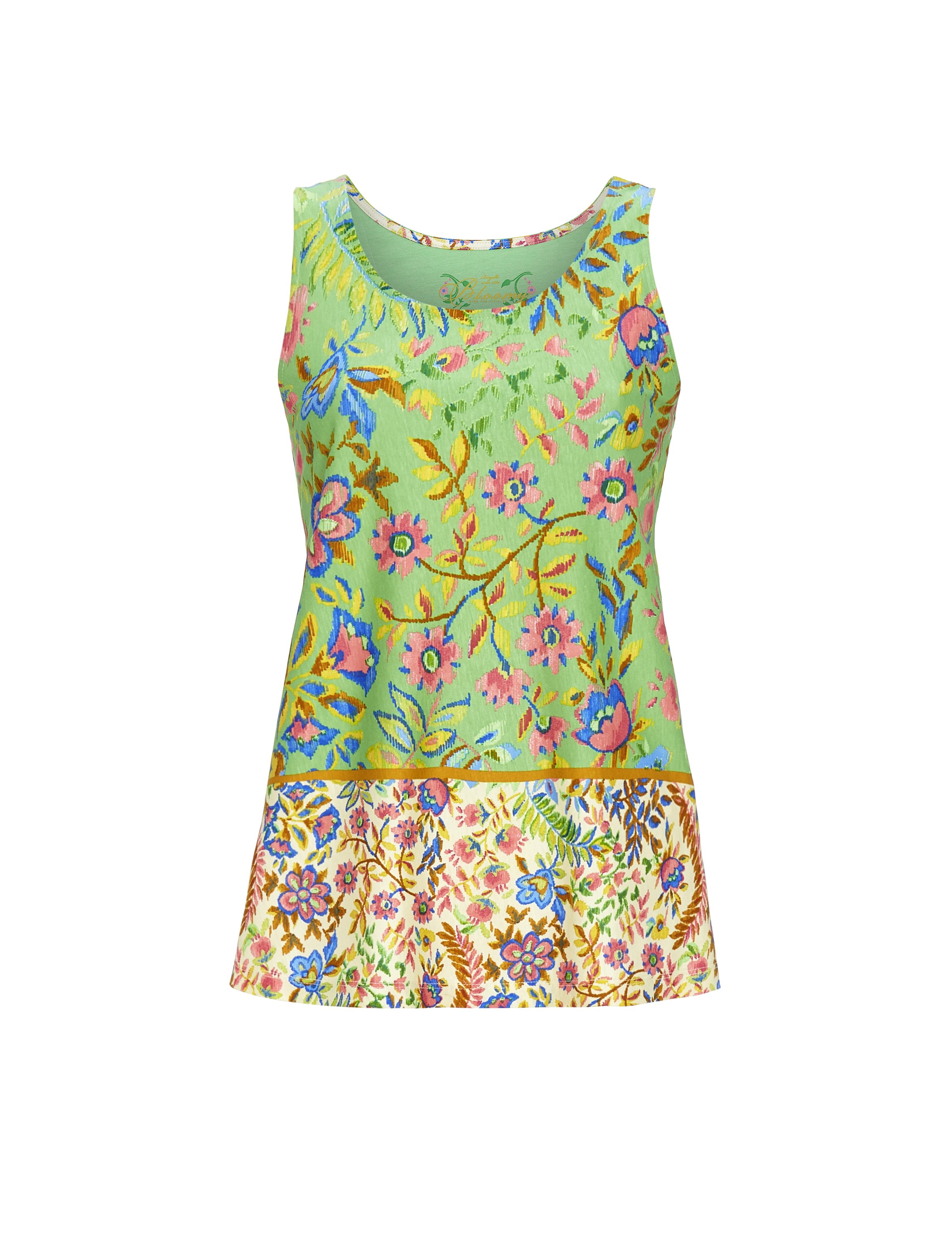 Ärmelloses T-Shirt mit Blumendessin