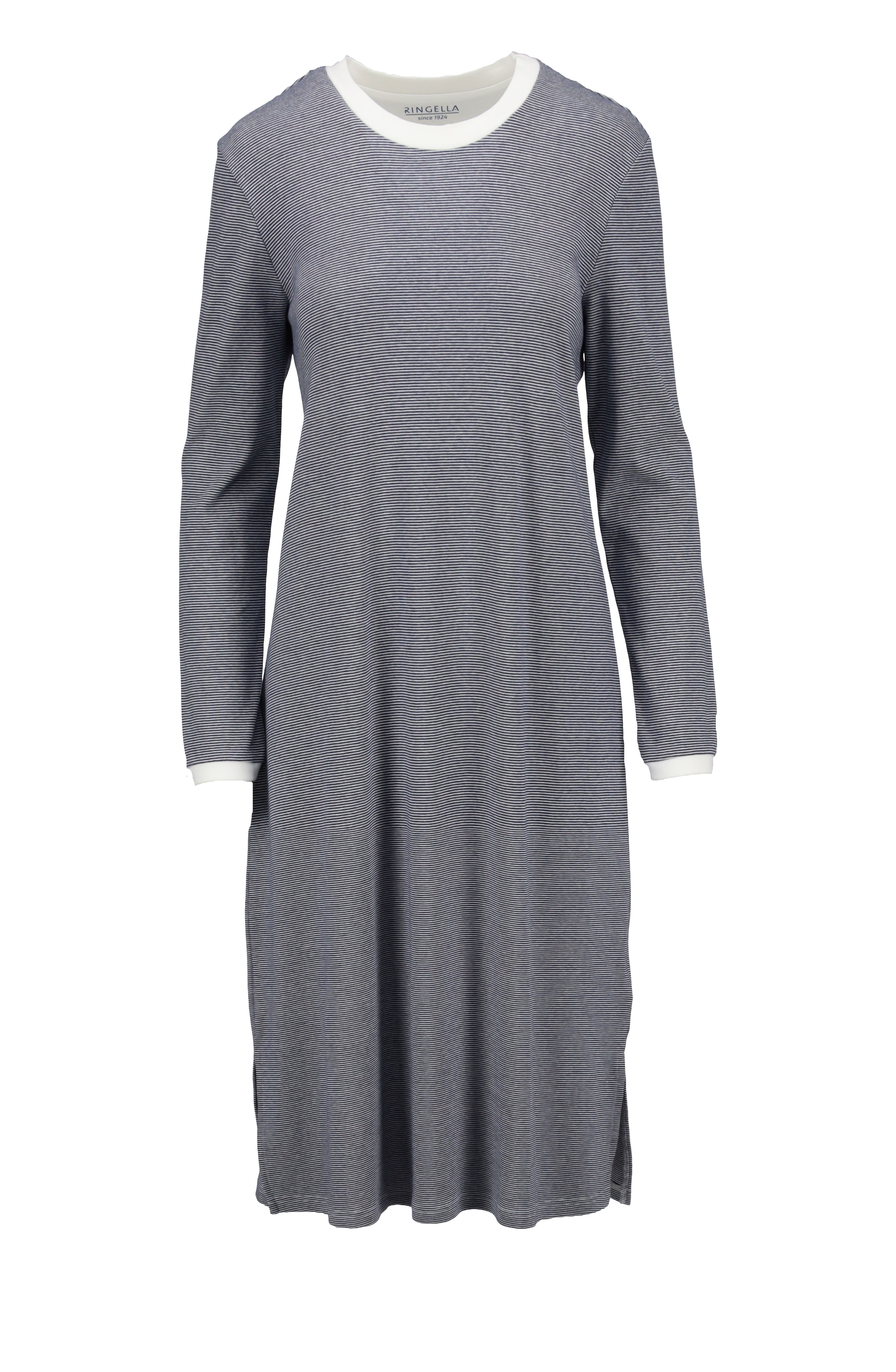 Sleepshirt mit Ringeldessin und Bündchen