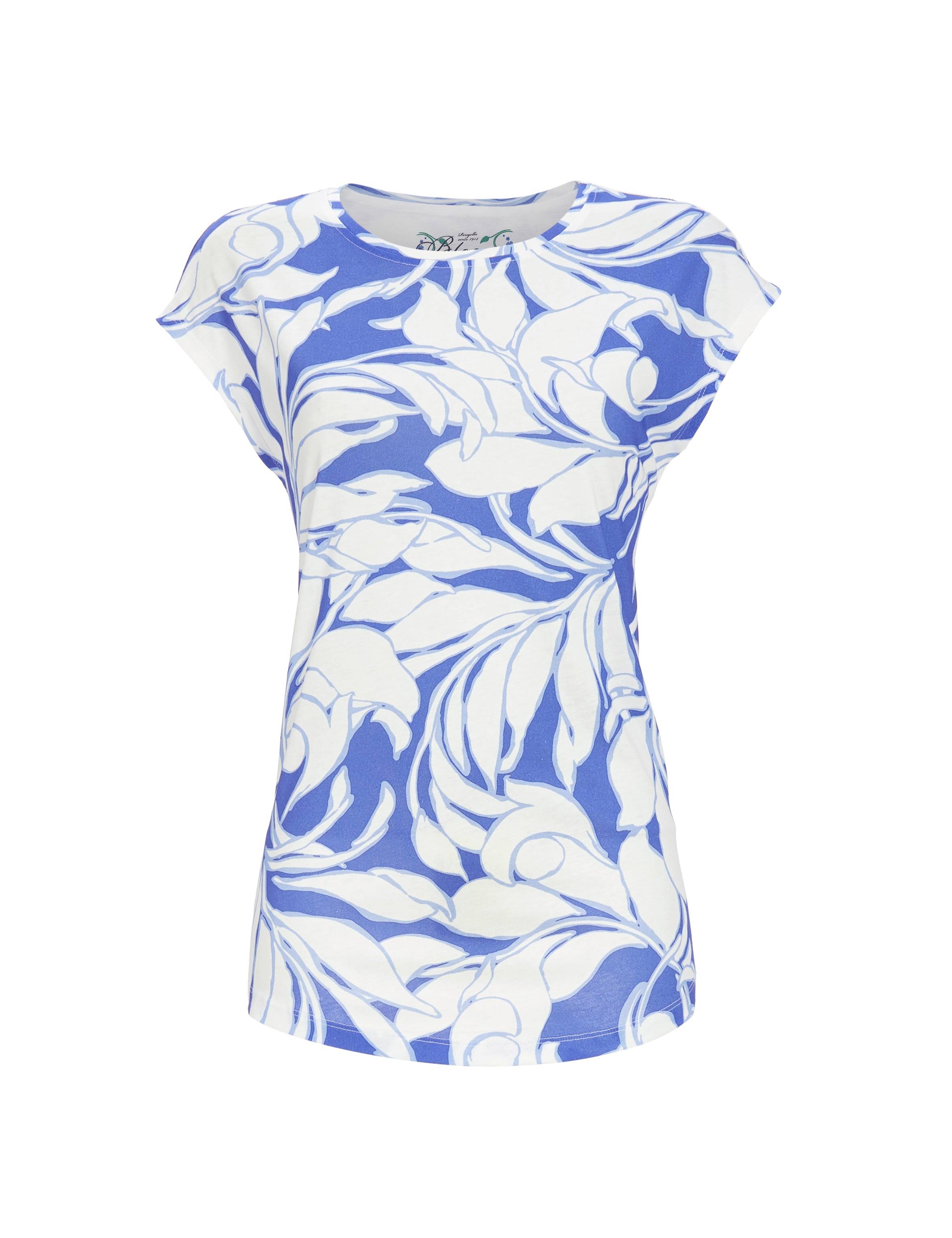 T-Shirt mit Blättermuster T-Shirt mit Blättermuster