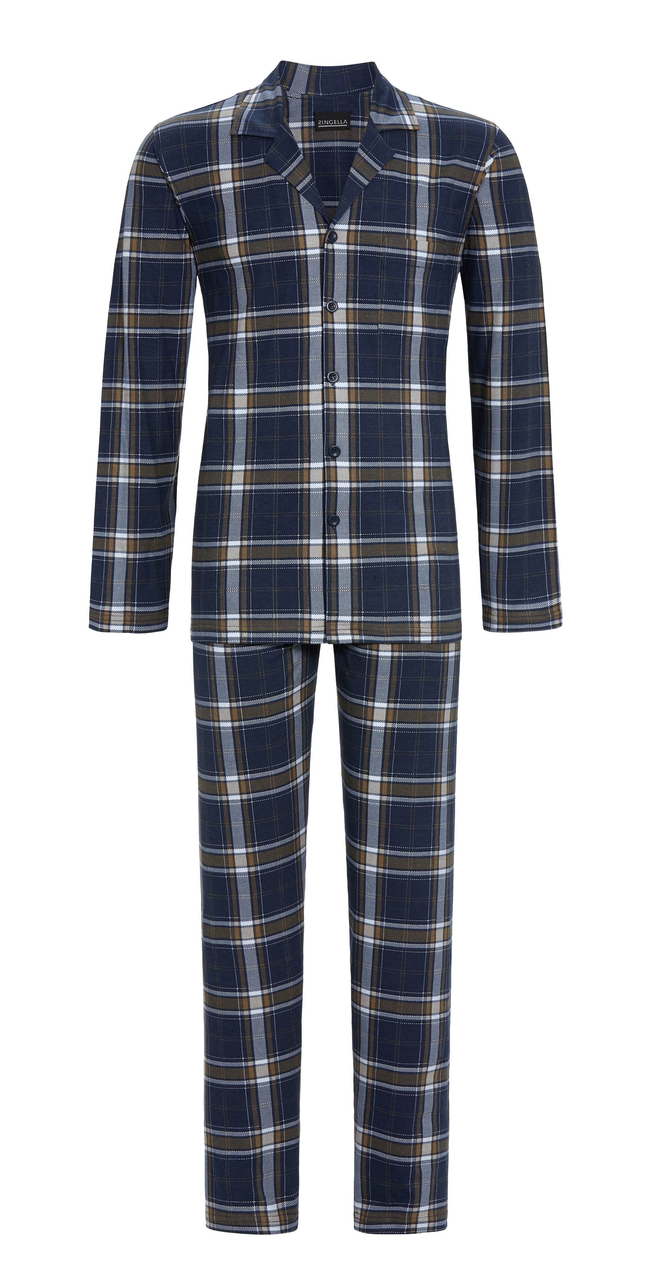 Pyjama mit durchgehender Knopfleiste