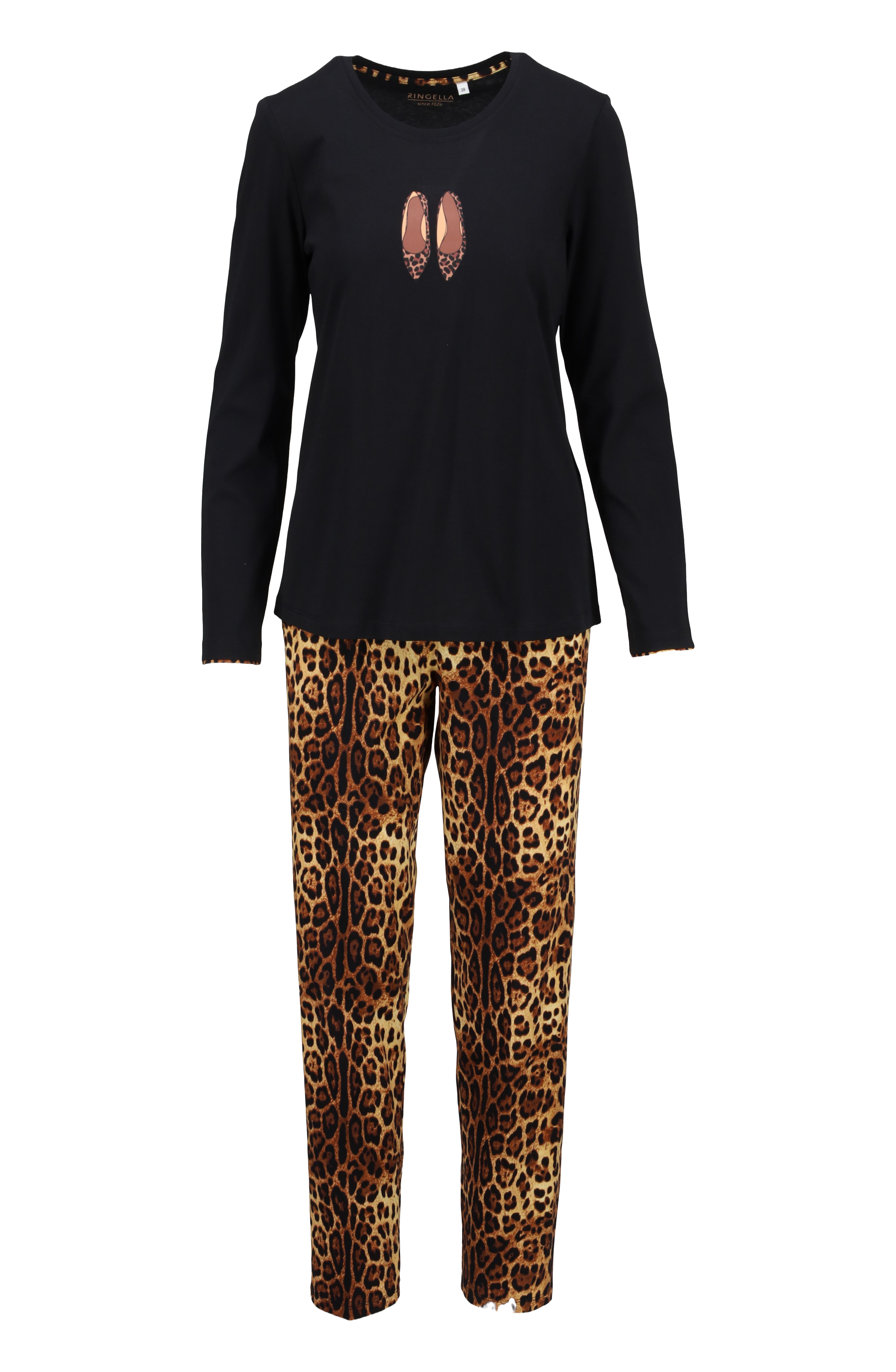 Pyjama mit Motivdruck und Leo-Hose