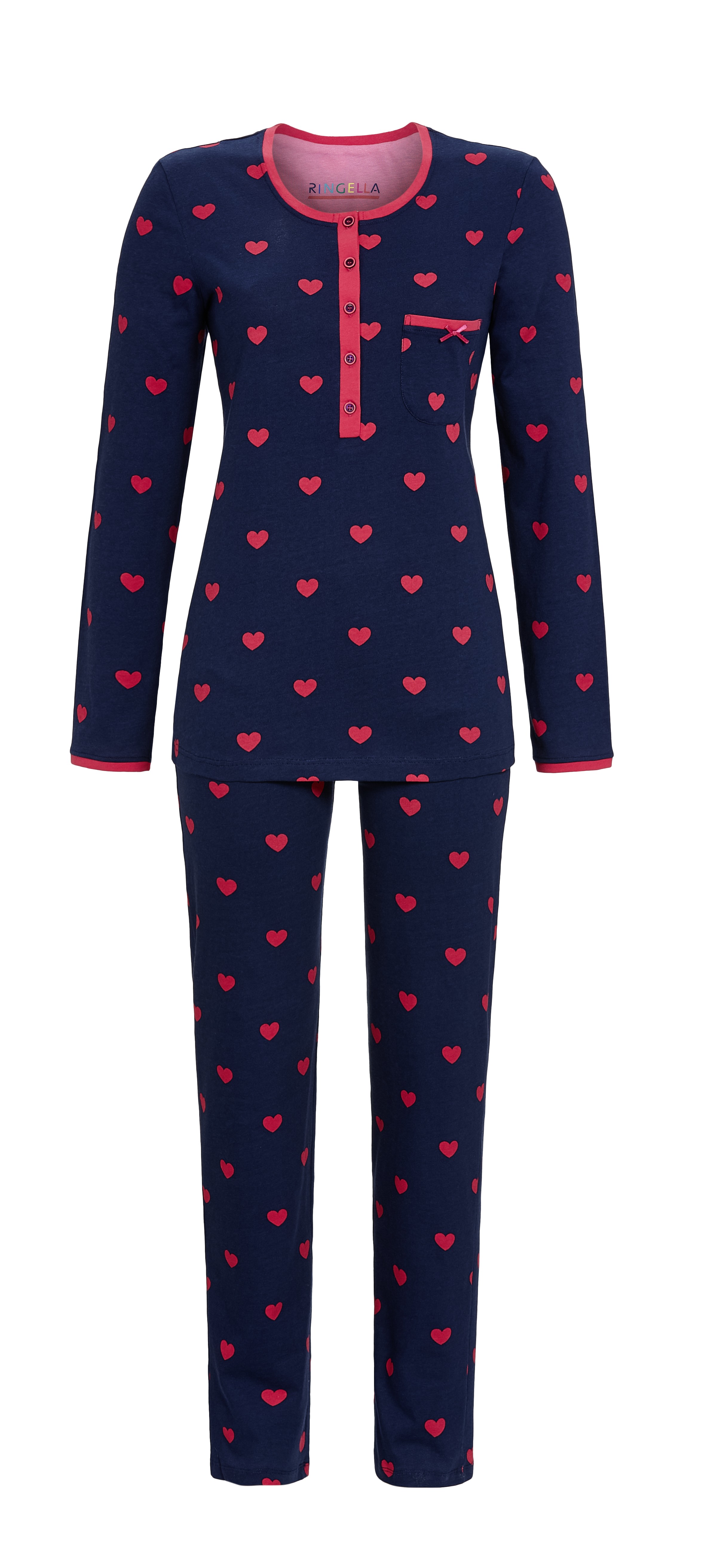 Pyjama mit langer Knopfleiste