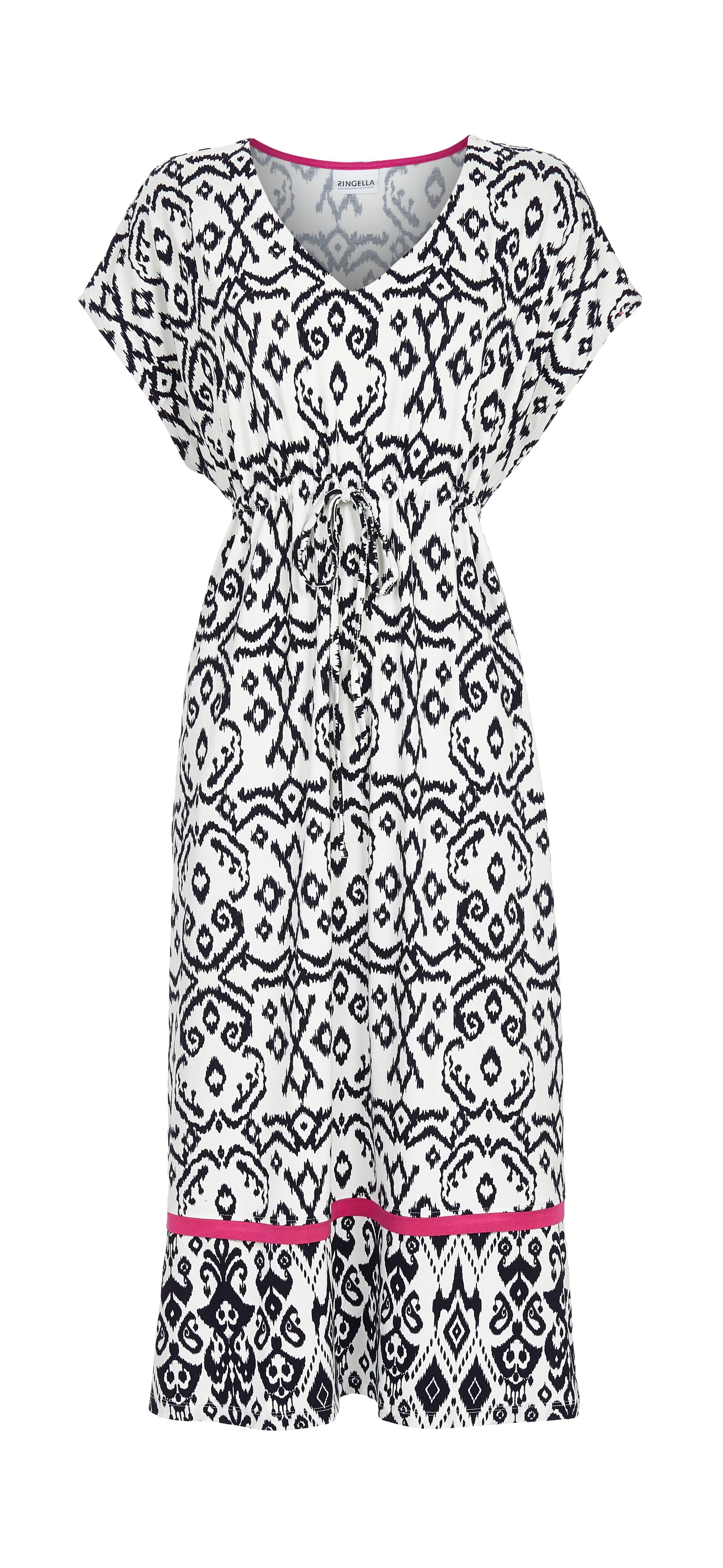 Freizeitkleid mit Tunnelzug und Bindeband