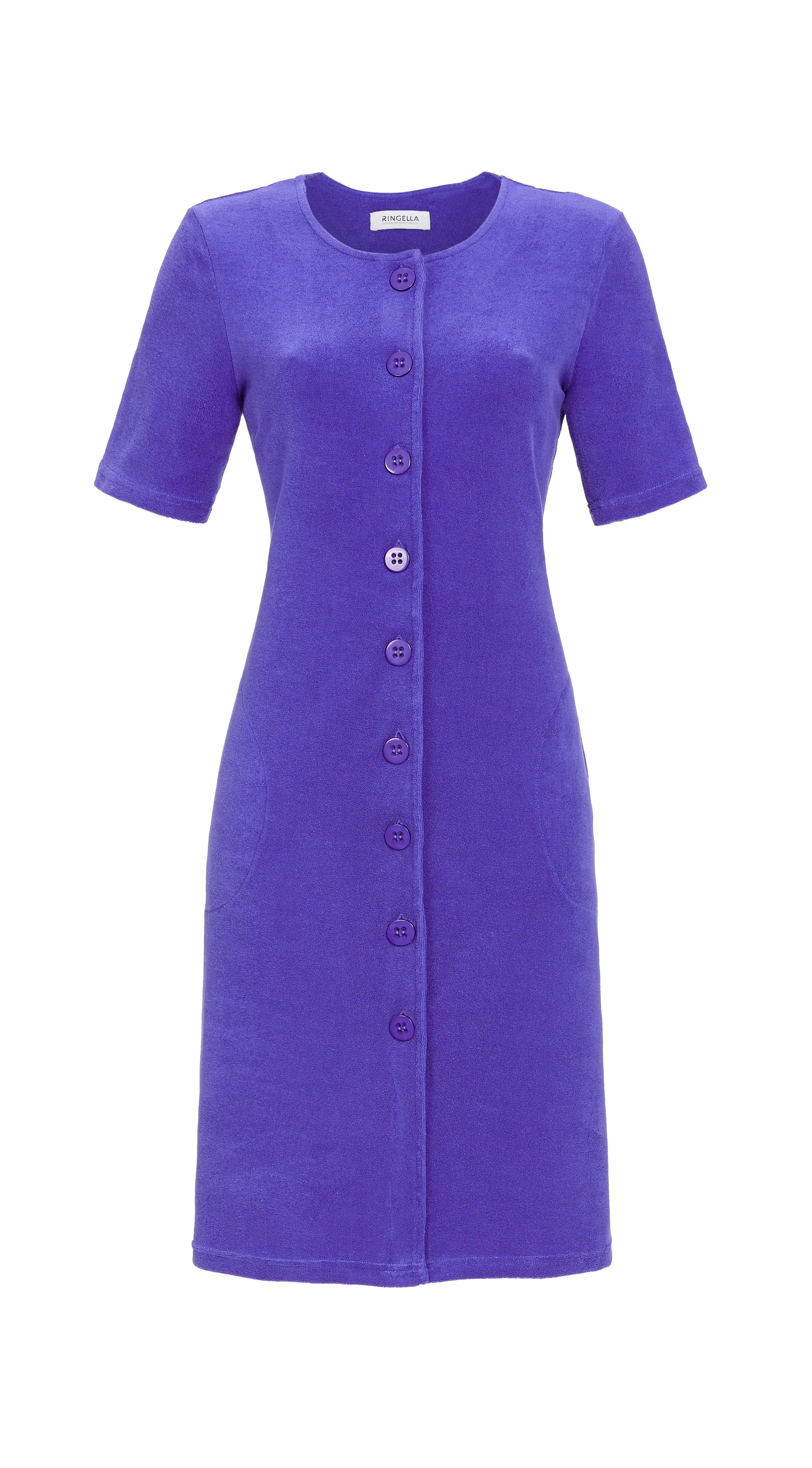 Ringella Frotteekleid mit durchgehender Knopfleiste