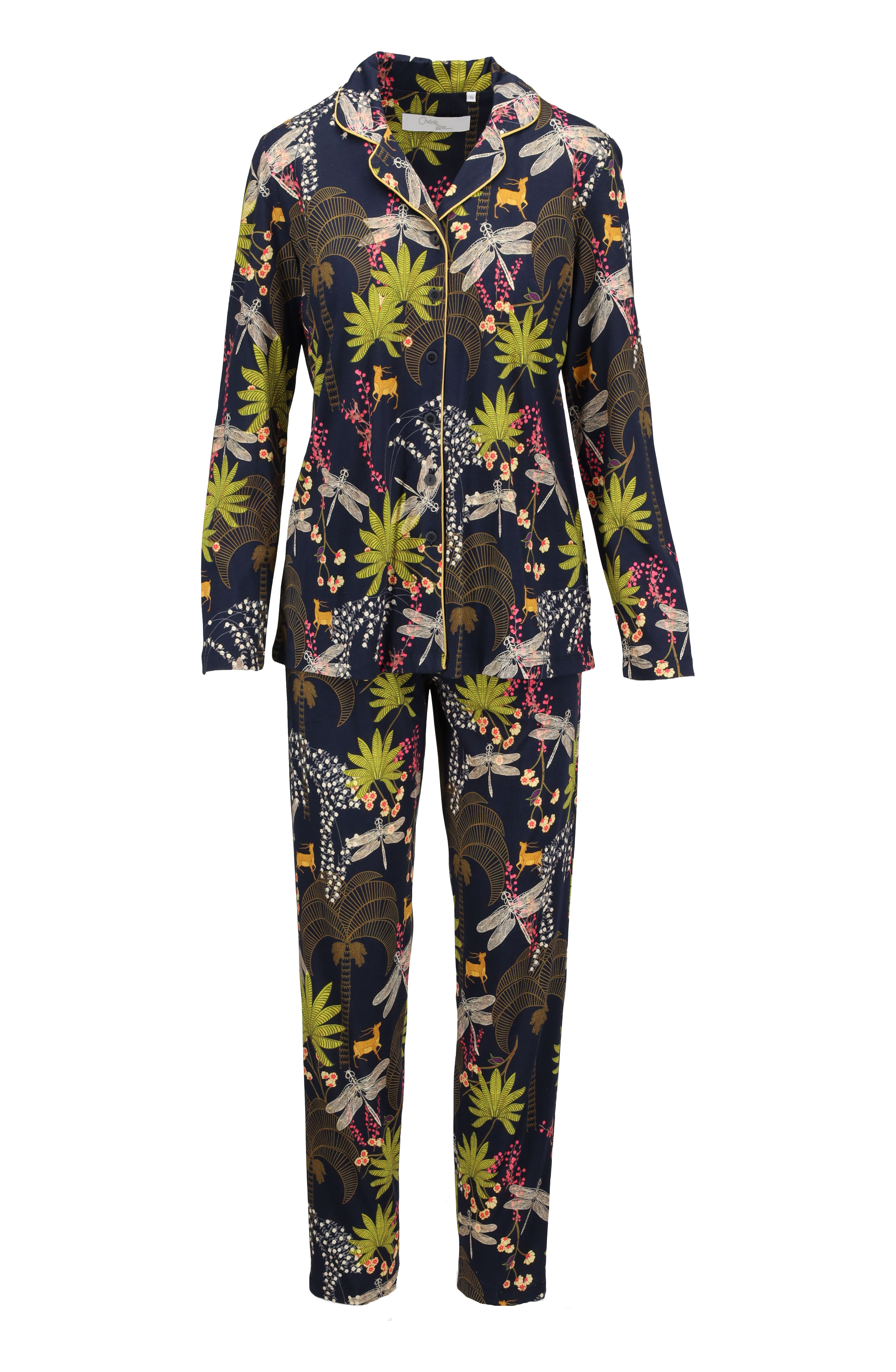 Pyjama mit durchgeknöpftem Oberteil