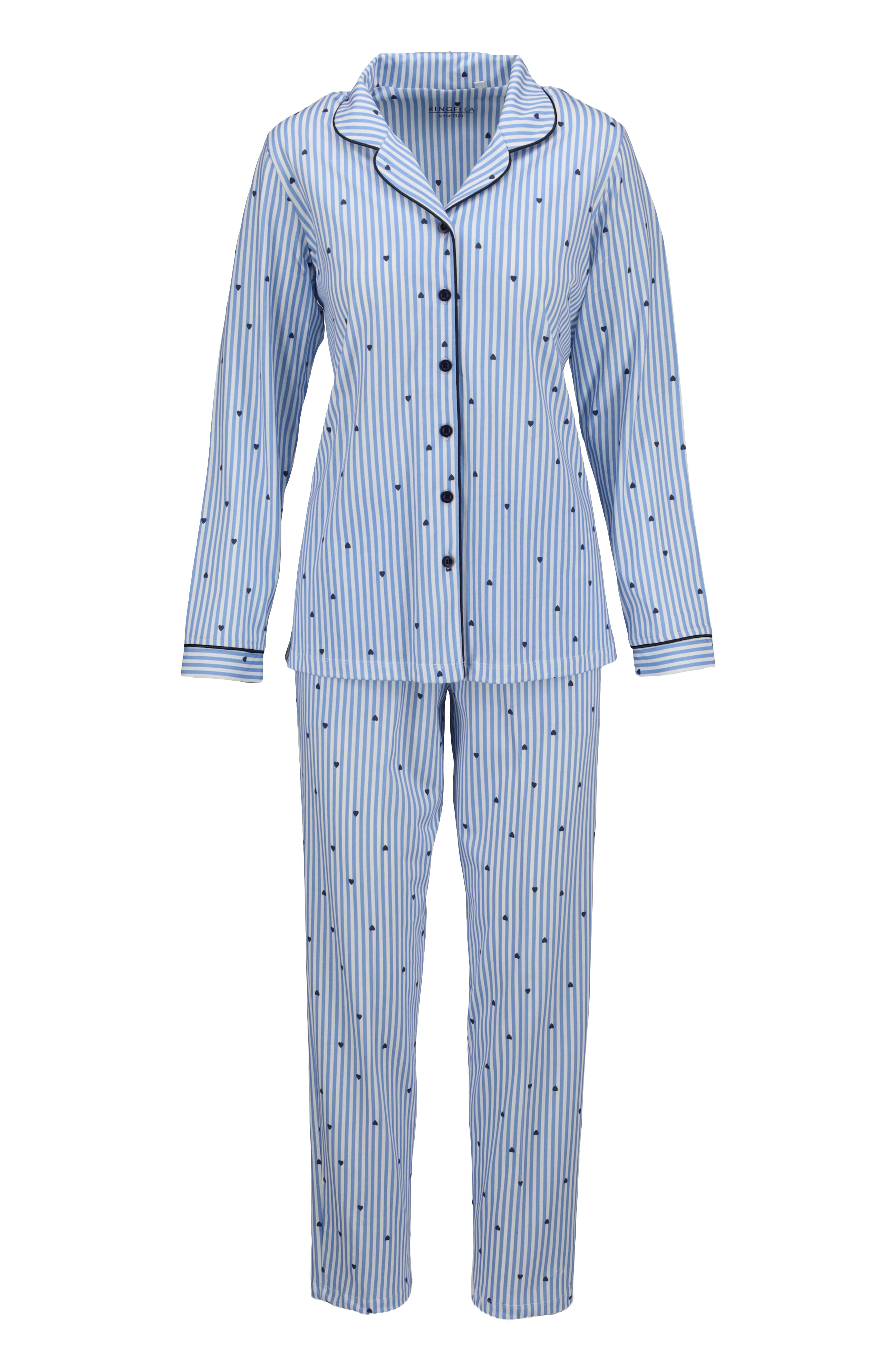 Pyjama mit durchgeknöpftem Oberteil