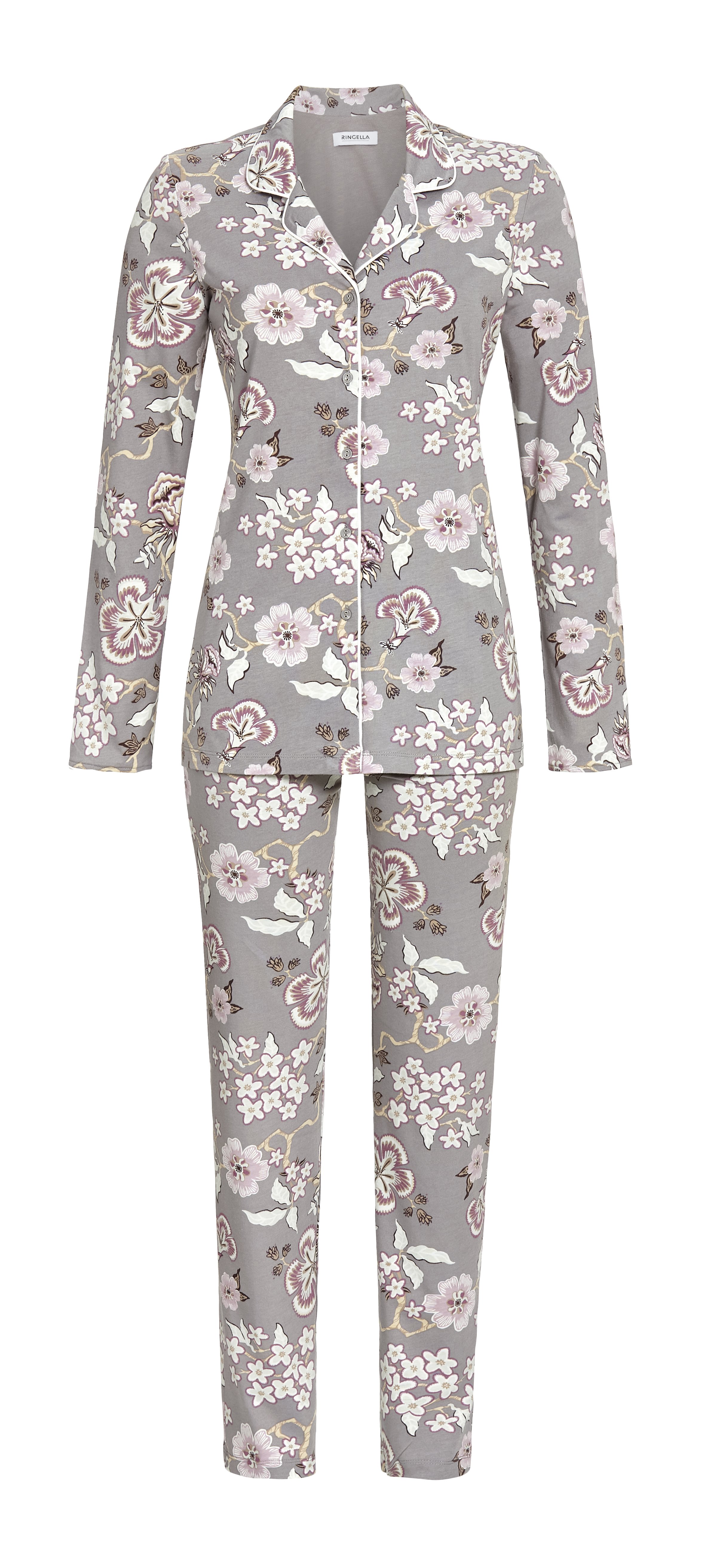 Pyjama mit durchgeknöpftem Oberteil