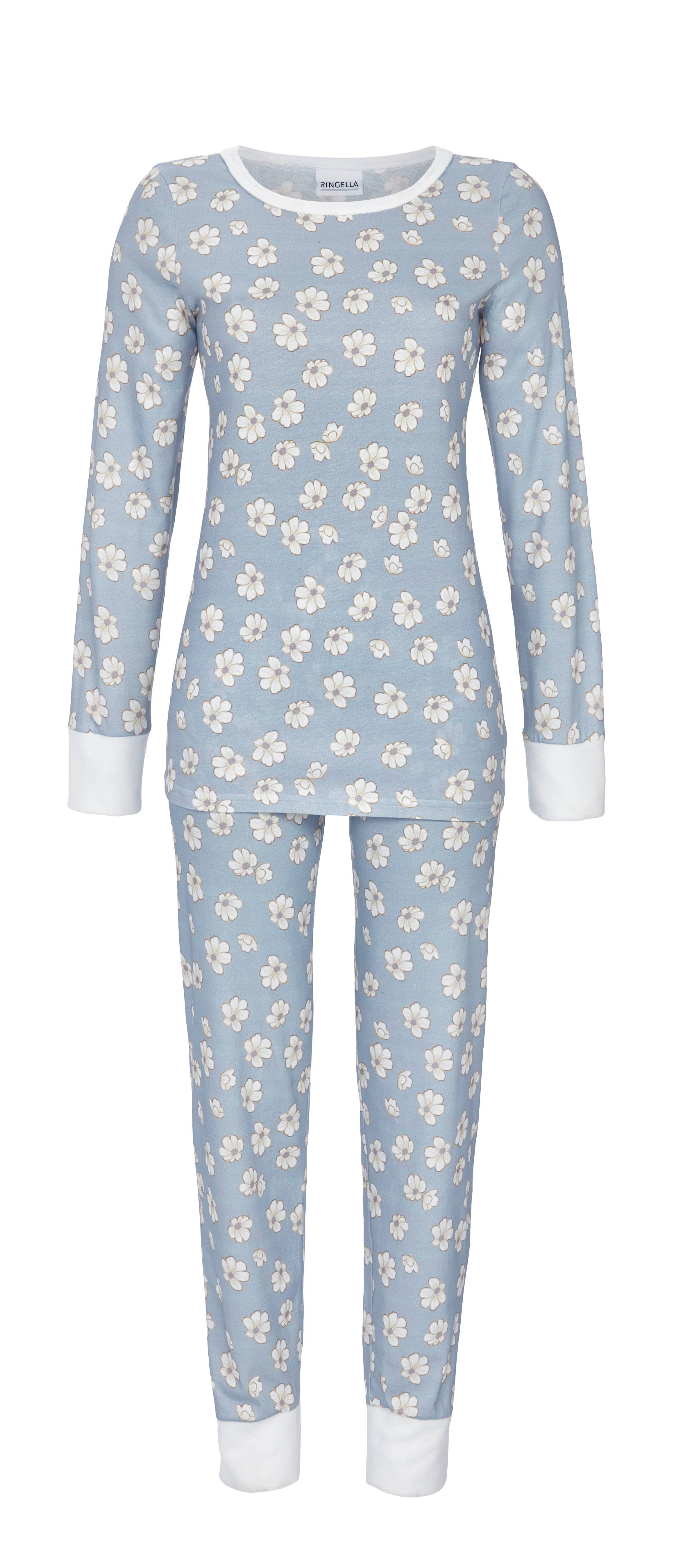 Pyjama mit Bündchen aus Flauschfrottee Pyjama mit Bündchen aus Flauschfrottee