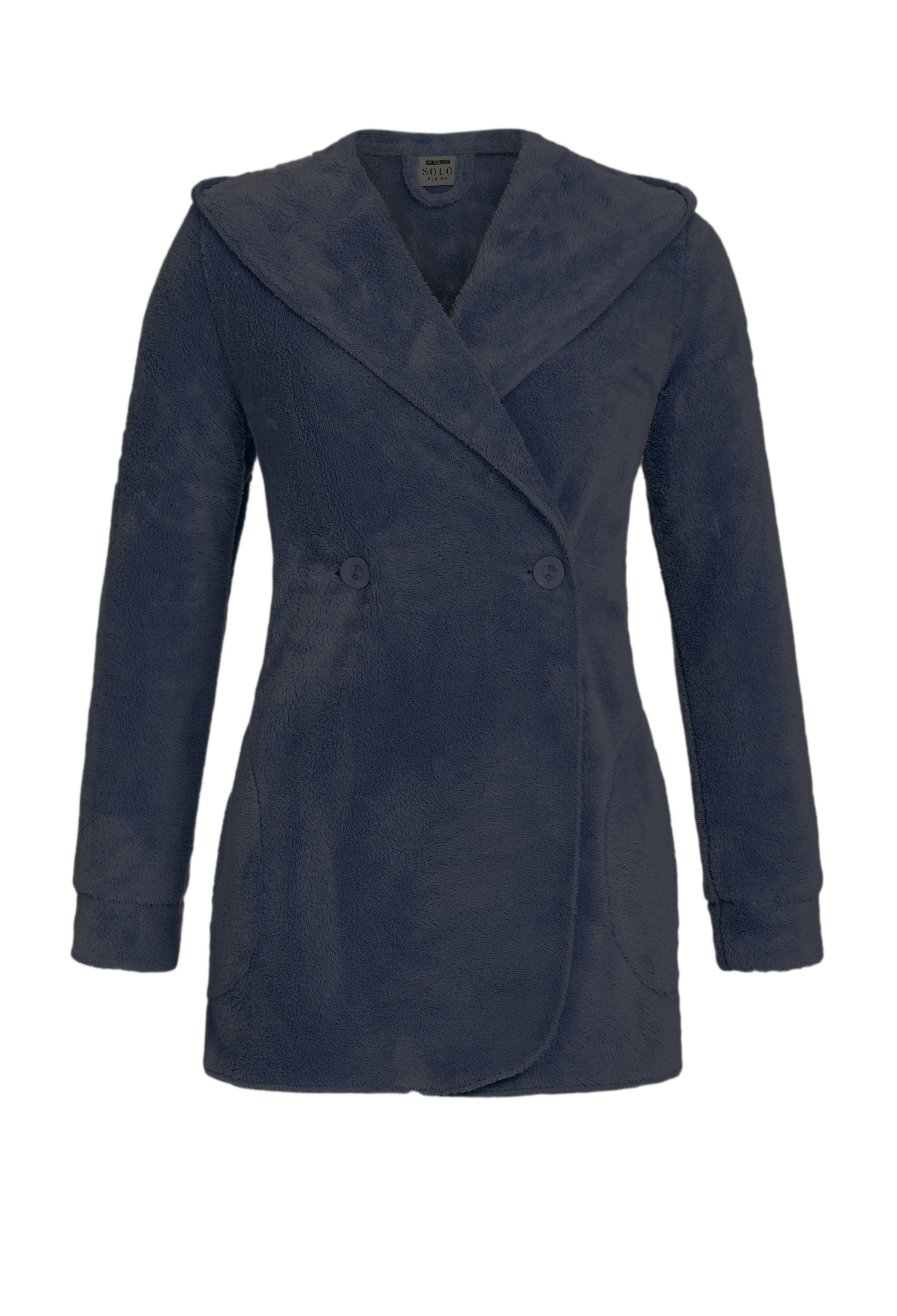 Flauschjacke mit Knöpfen