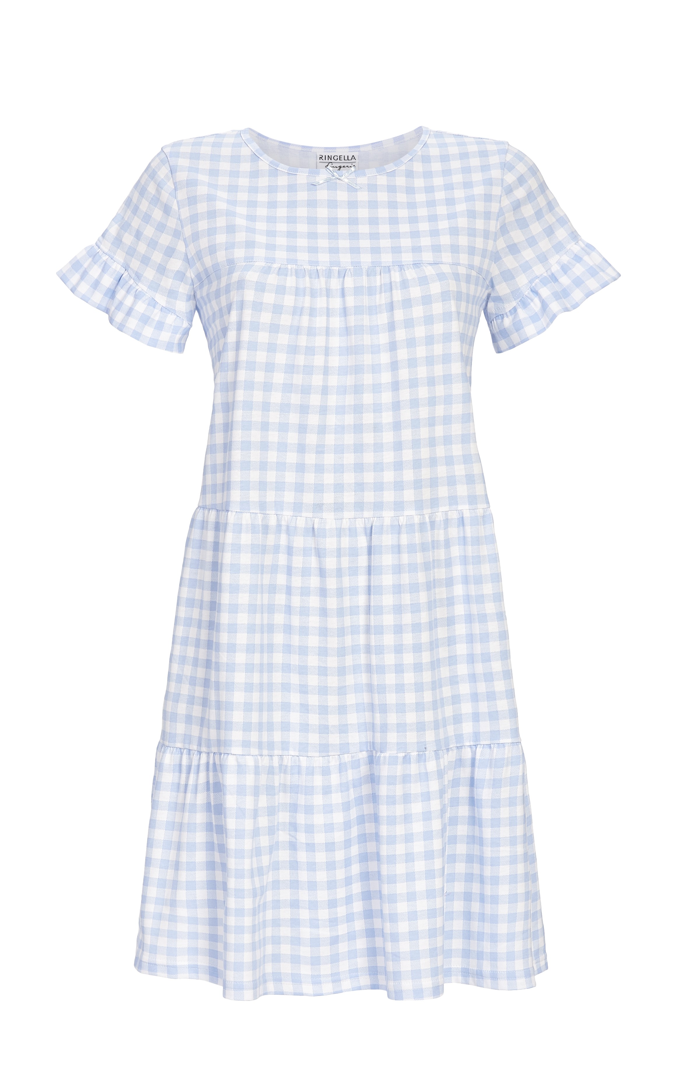 Kariertes Sleepshirt im Stufen-Look