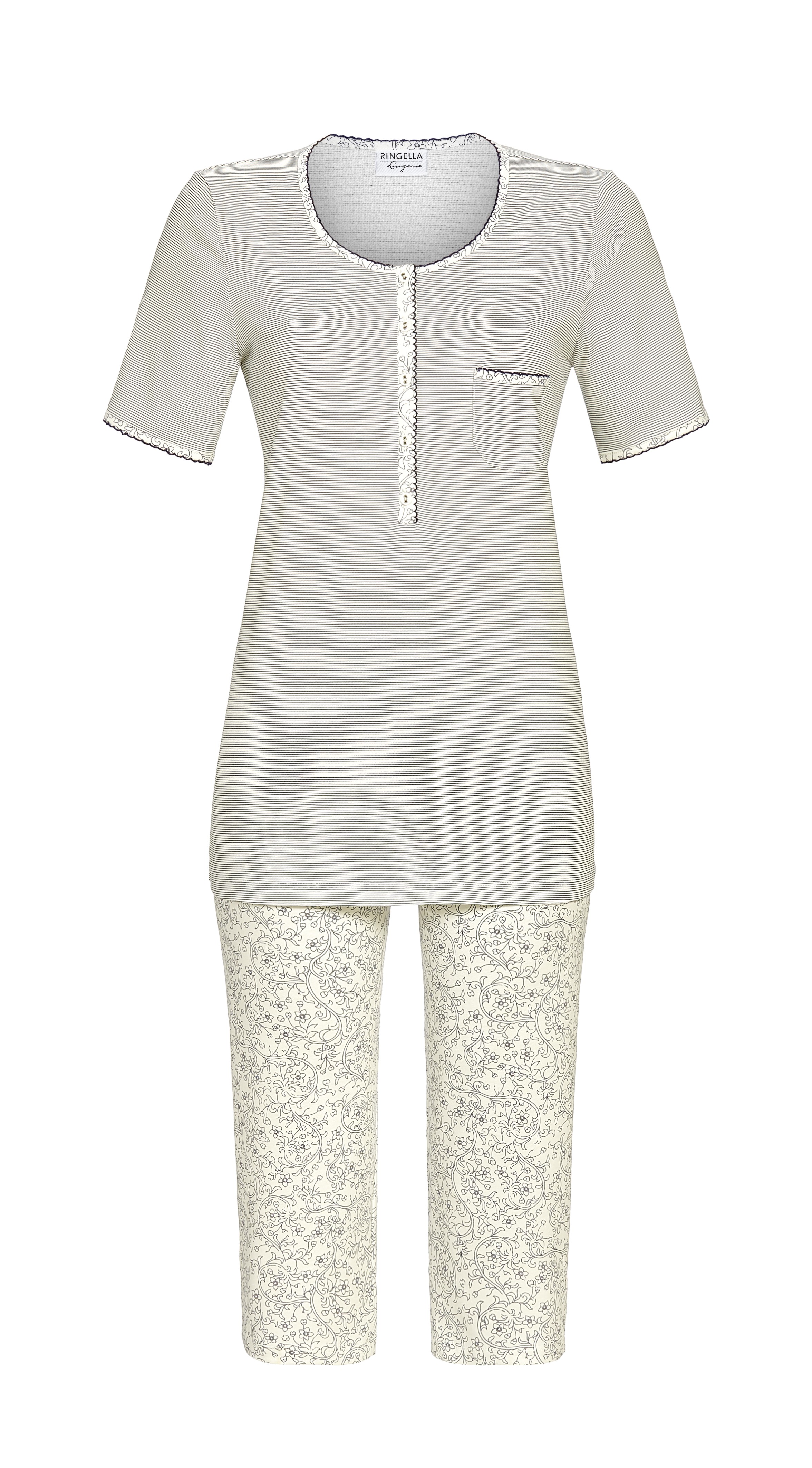 Ringella Pyjama mit Caprihose