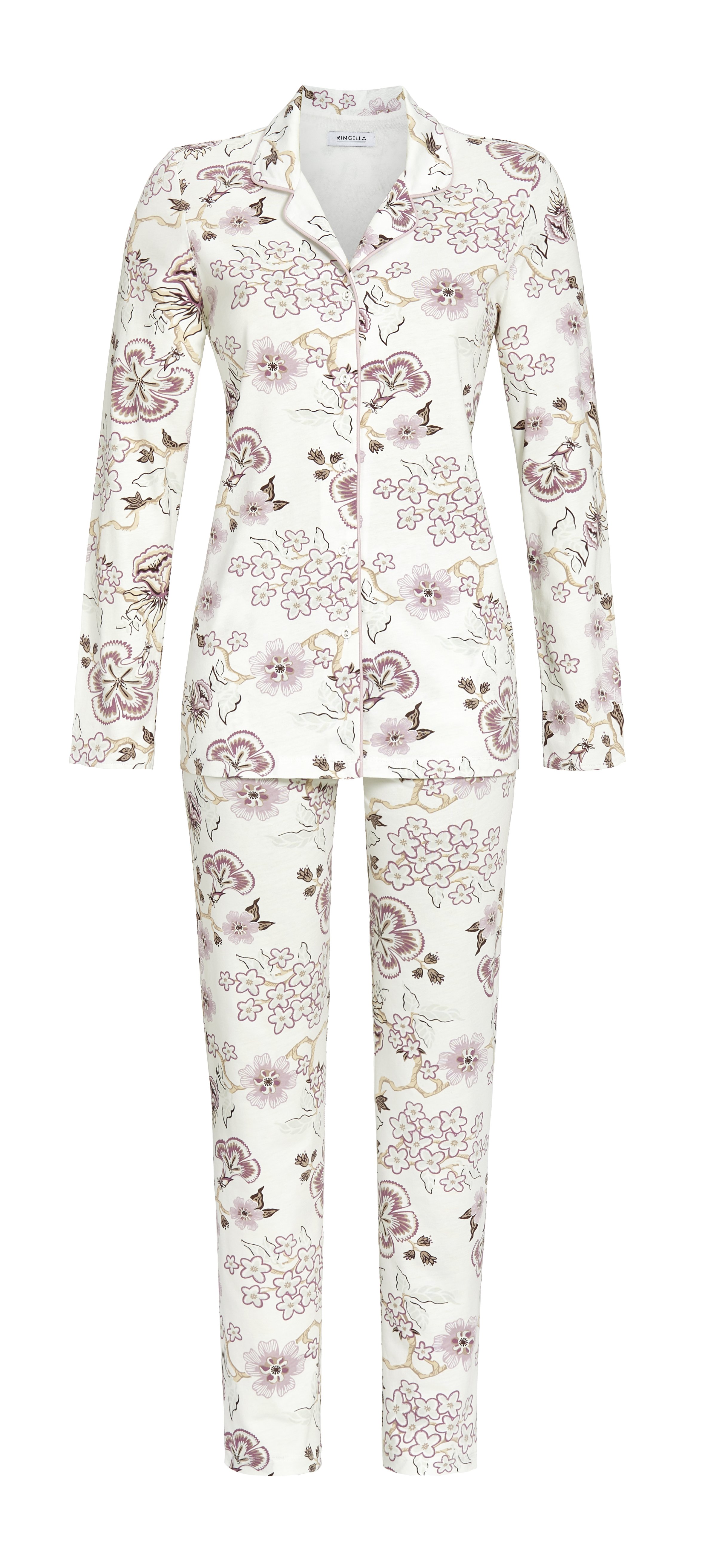 Pyjama mit durchgeknöpftem Oberteil