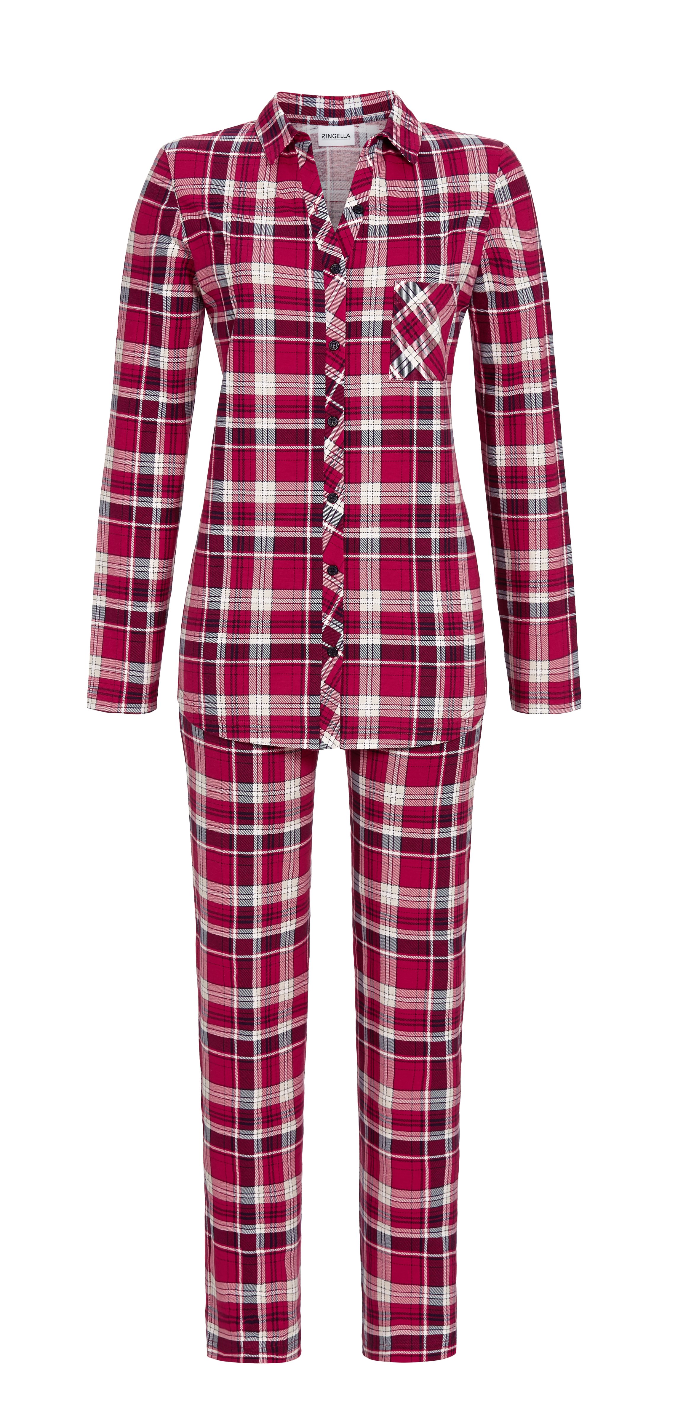 Pyjama mit durchgeknöpftem Oberteil