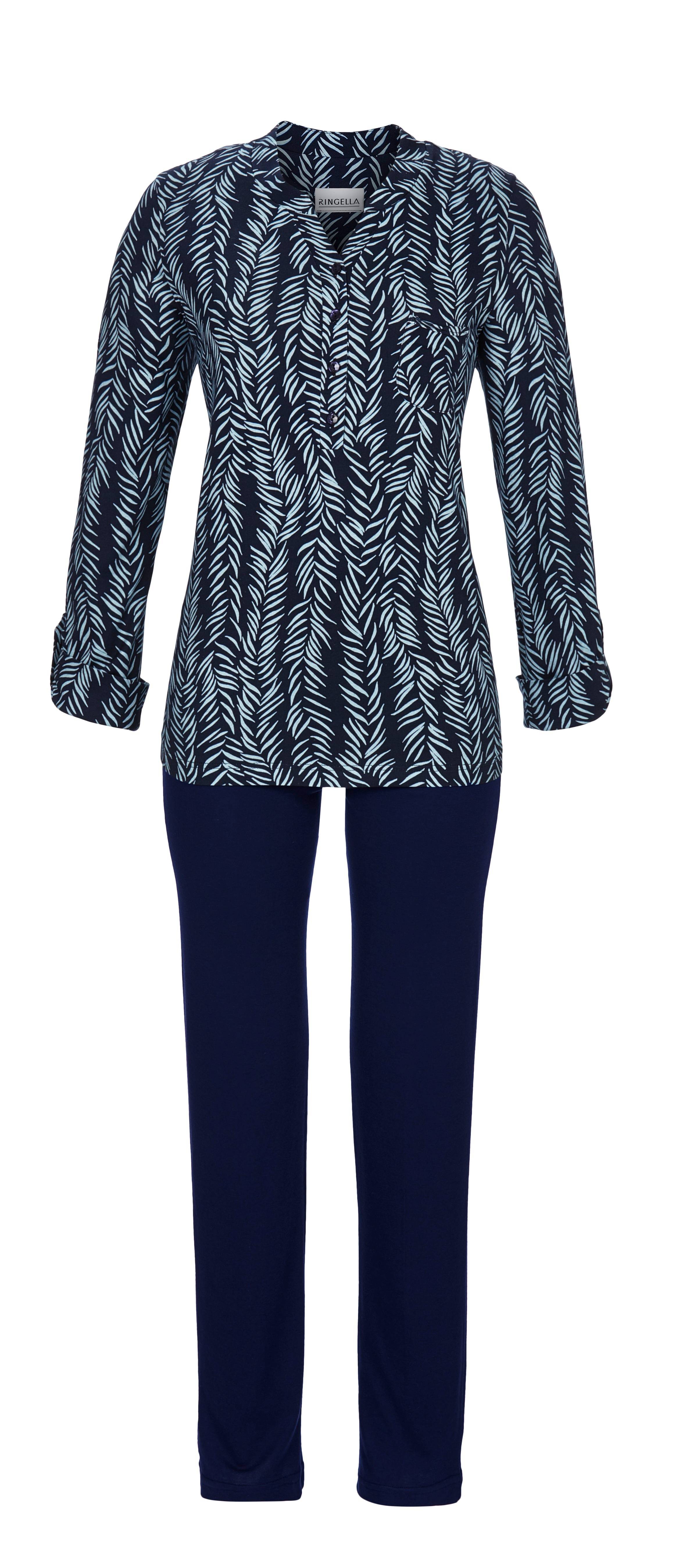 Pyjama mit Knopfleiste und Brusttasche Pyjama mit Knopfleiste und Brusttasche