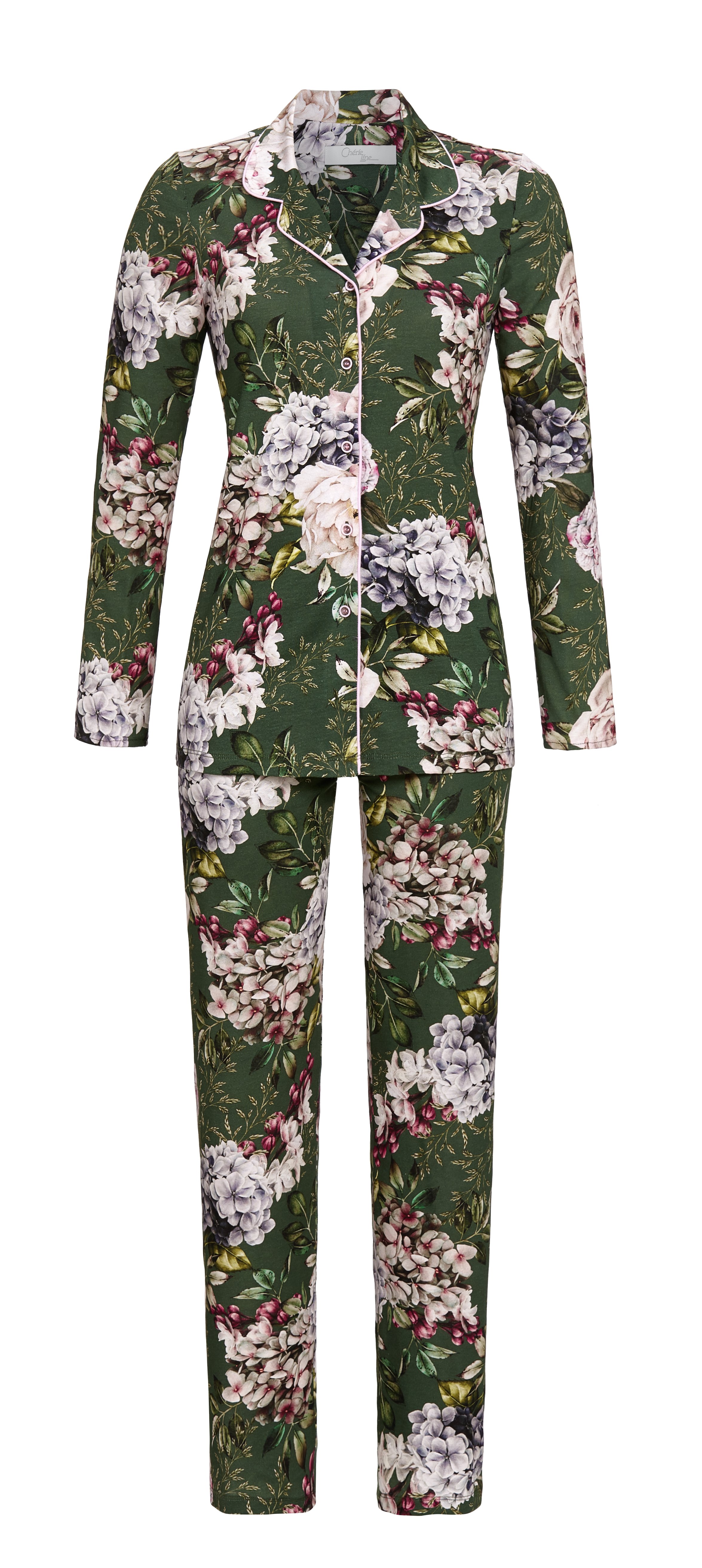 Pyjama mit durchgeknöpftem Oberteil