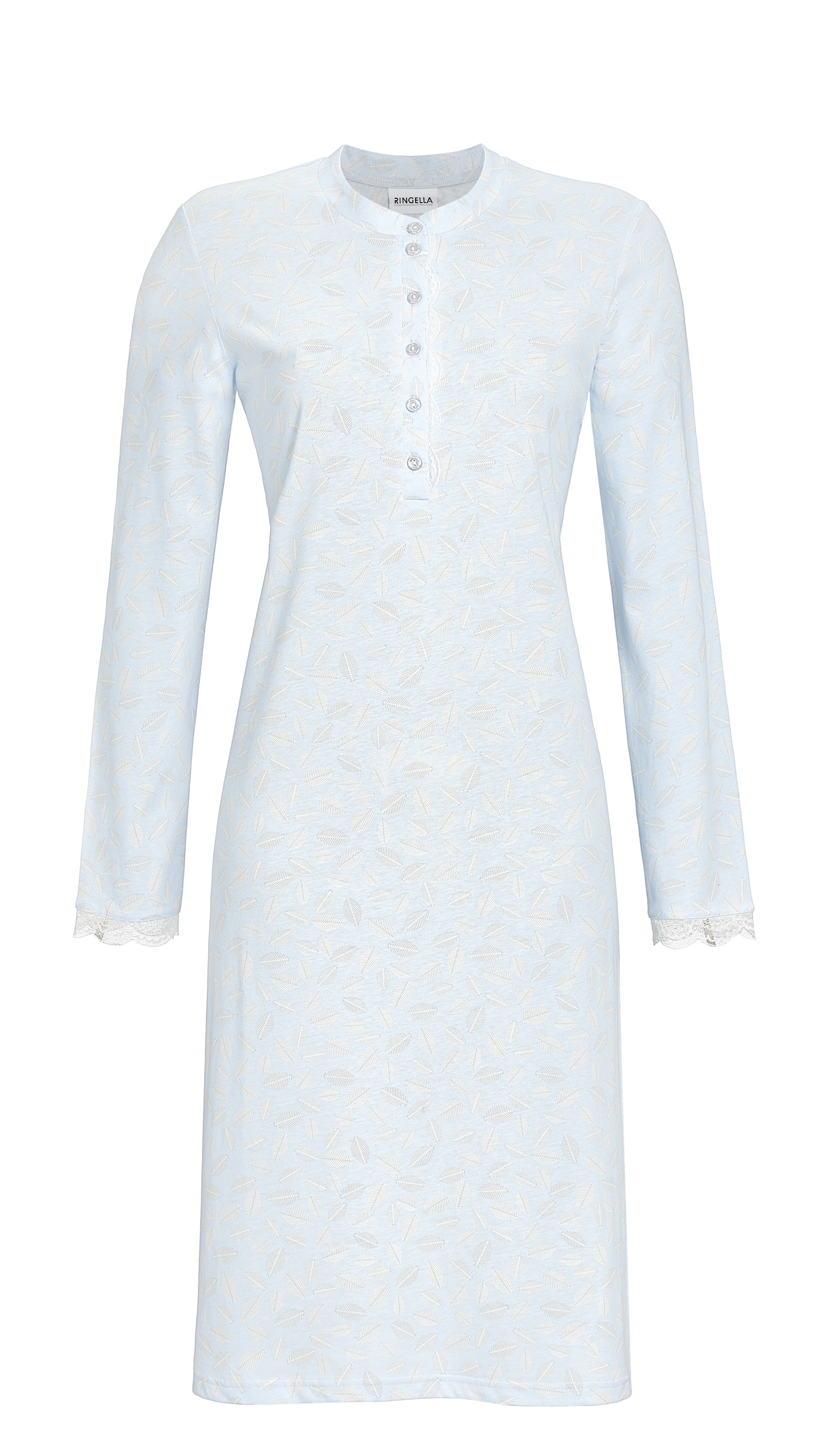 Ringella Dames - Nachthemd met abstract dessin - marine - AK Bodyfashion Ringella Dames - Nachthemd met abstract dessin - marine - AK Bodyfashion