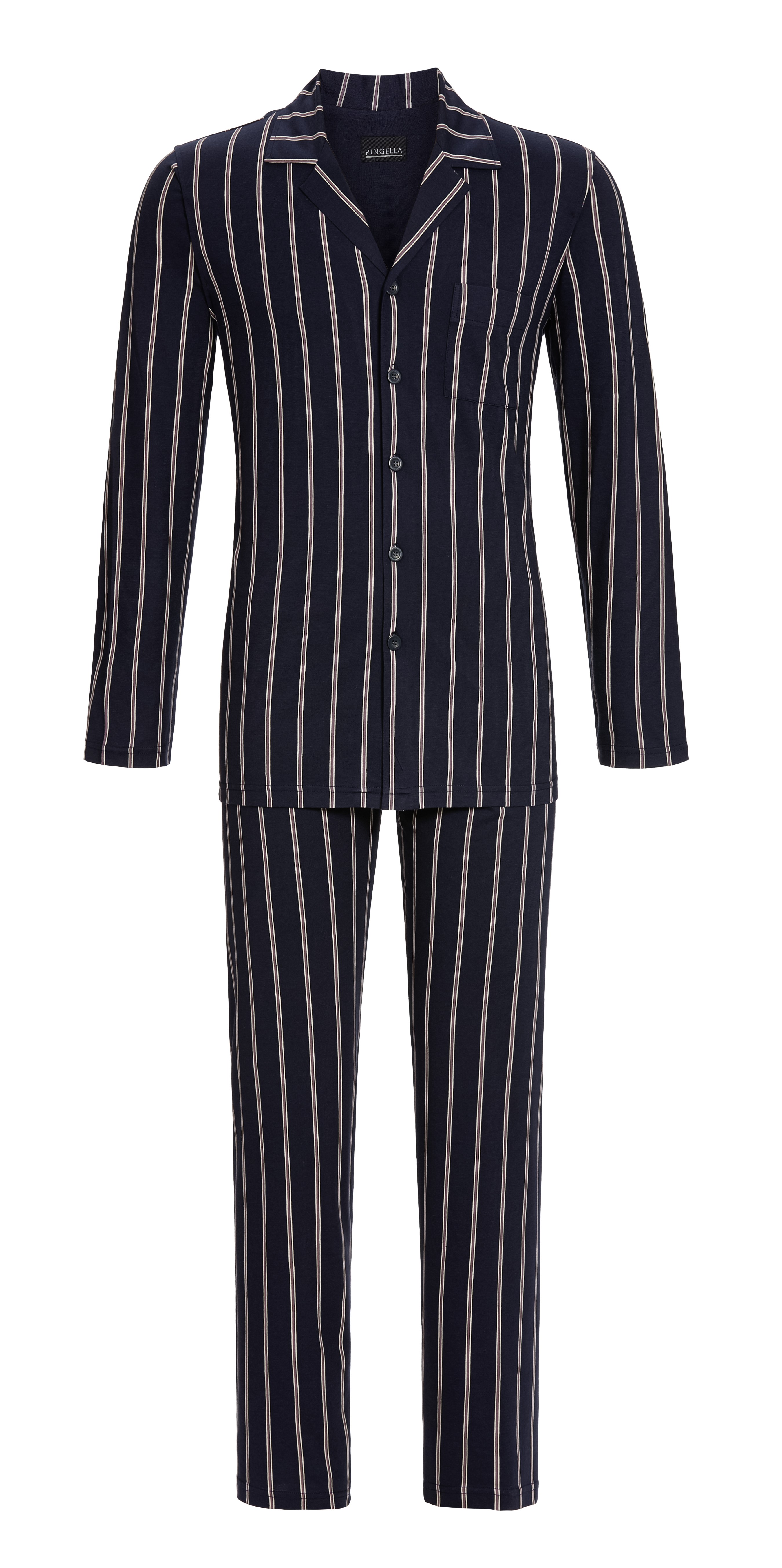 Pyjama mit durchgeknöpftem Oberteil