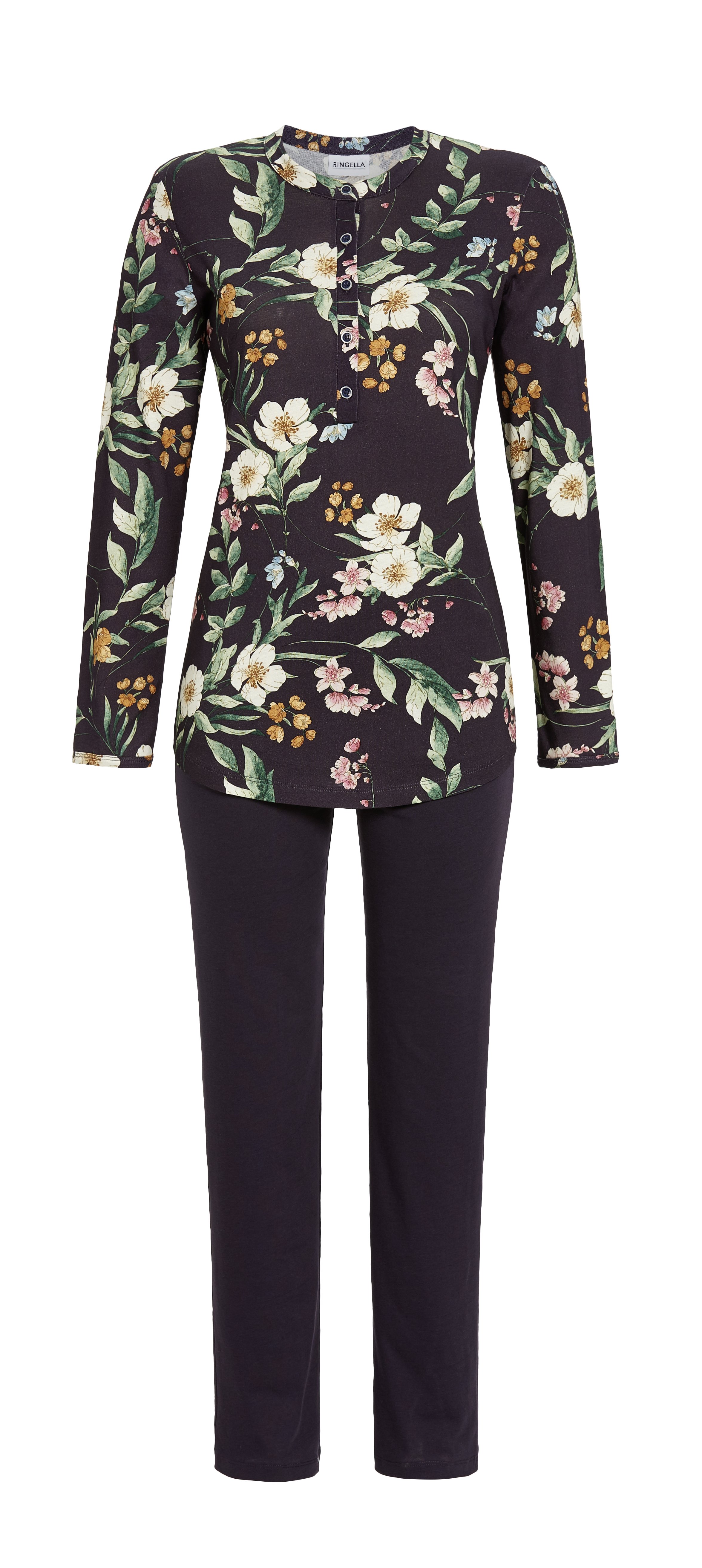 Pyjama mit langer Knopfleiste