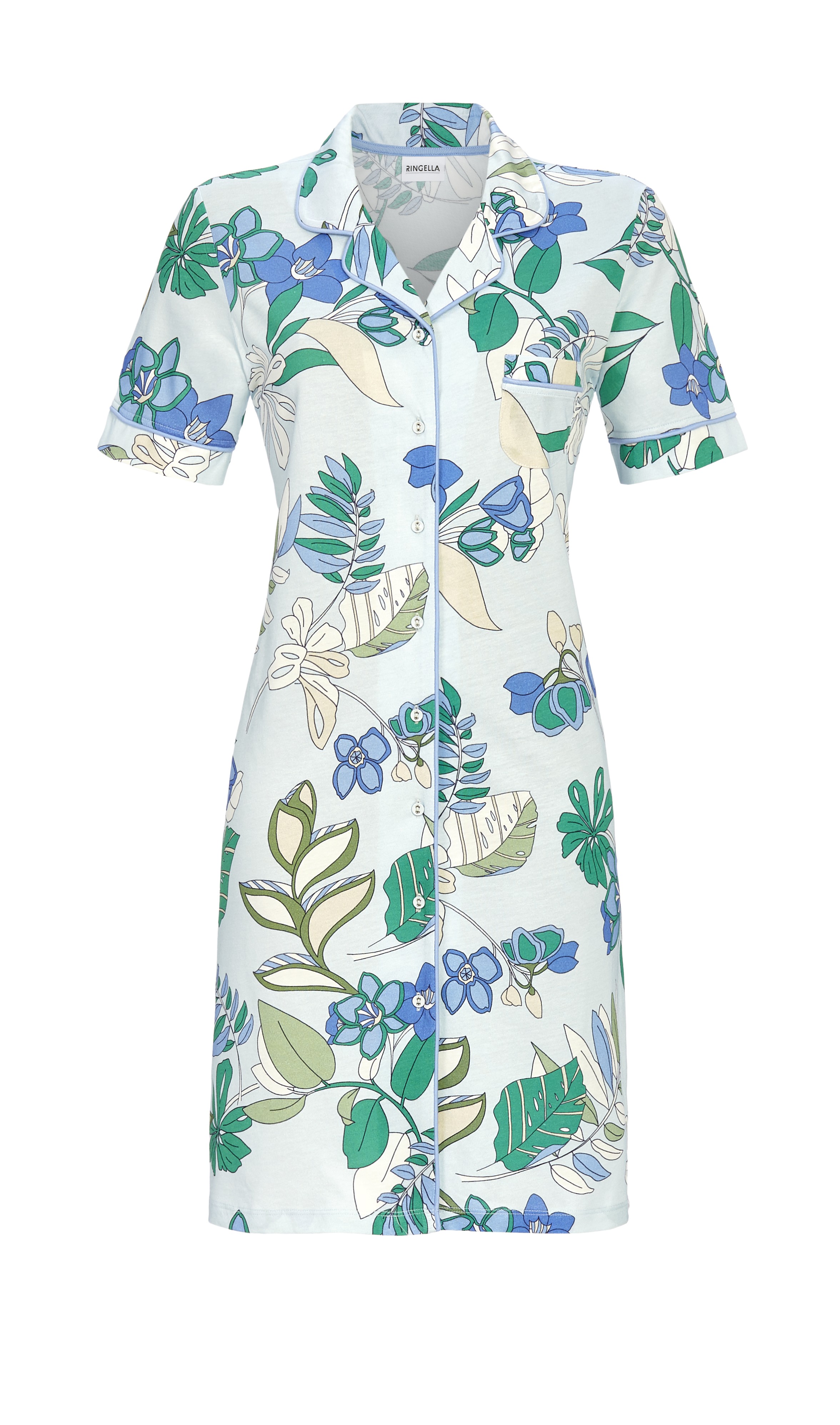 Ringella Nachthemd mit durchgehender Knopfleiste