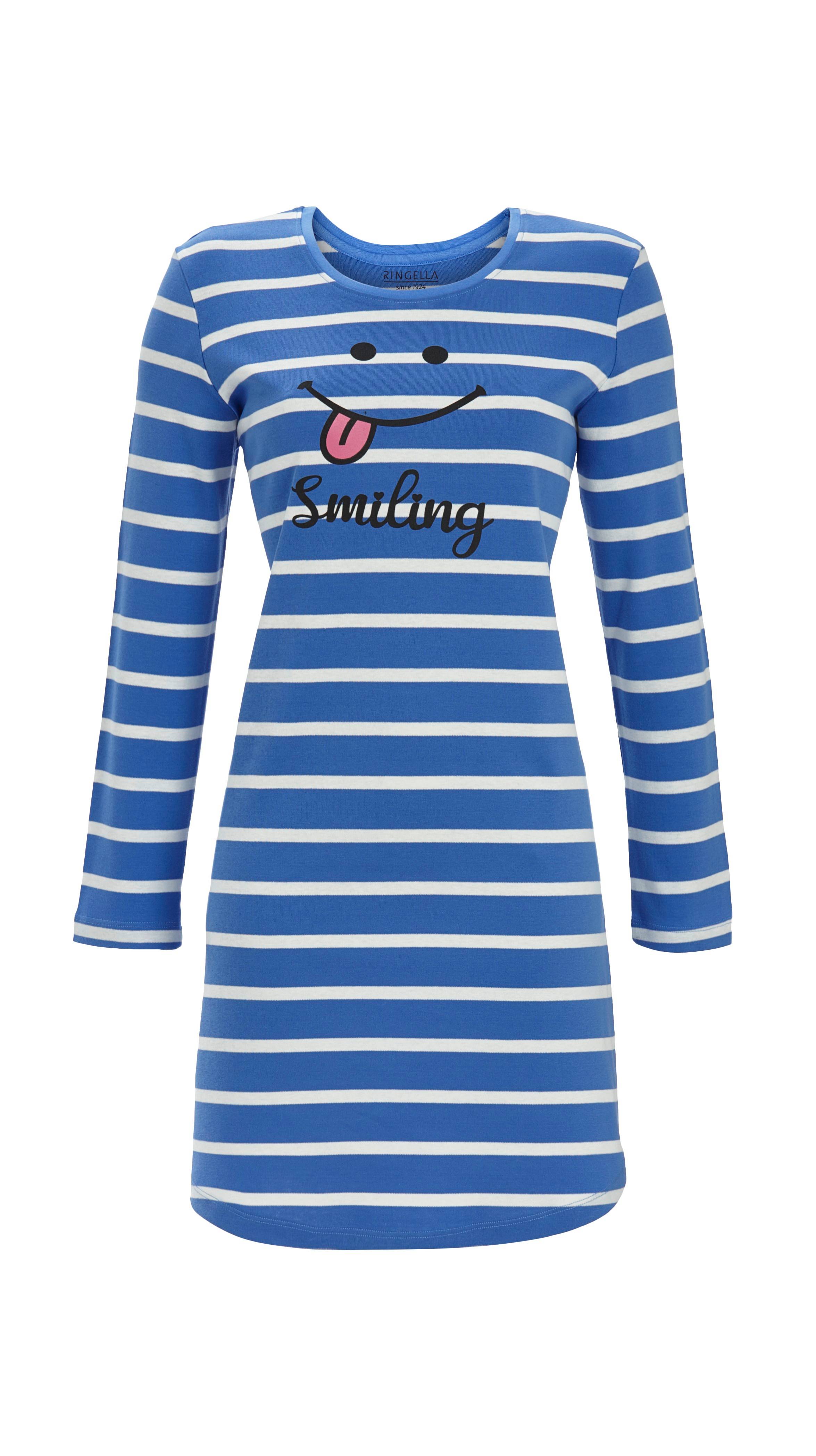 Geringeltes Sleepshirt mit Motivdruck Geringeltes Sleepshirt mit Motivdruck