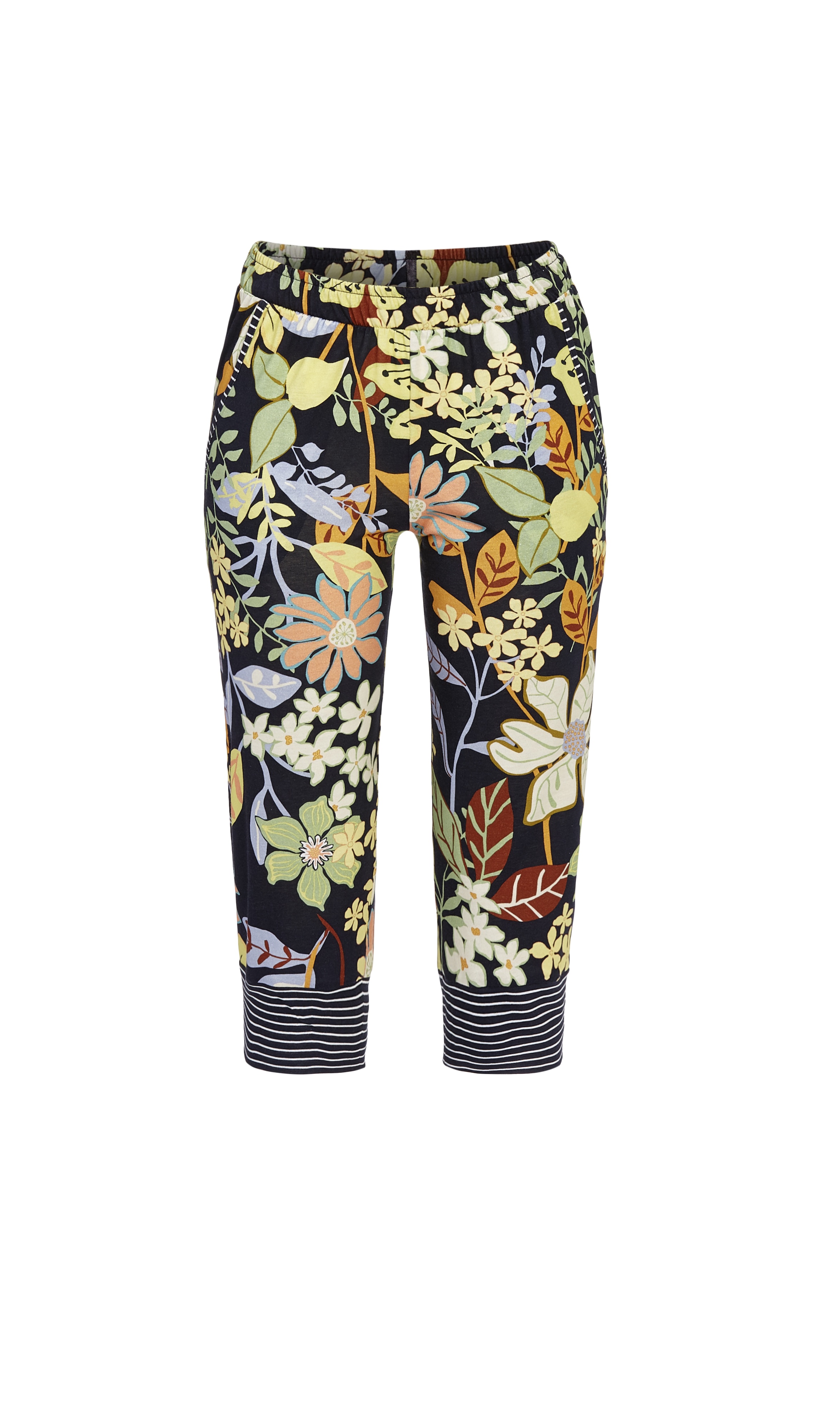 Caprihose mit Blumendessin