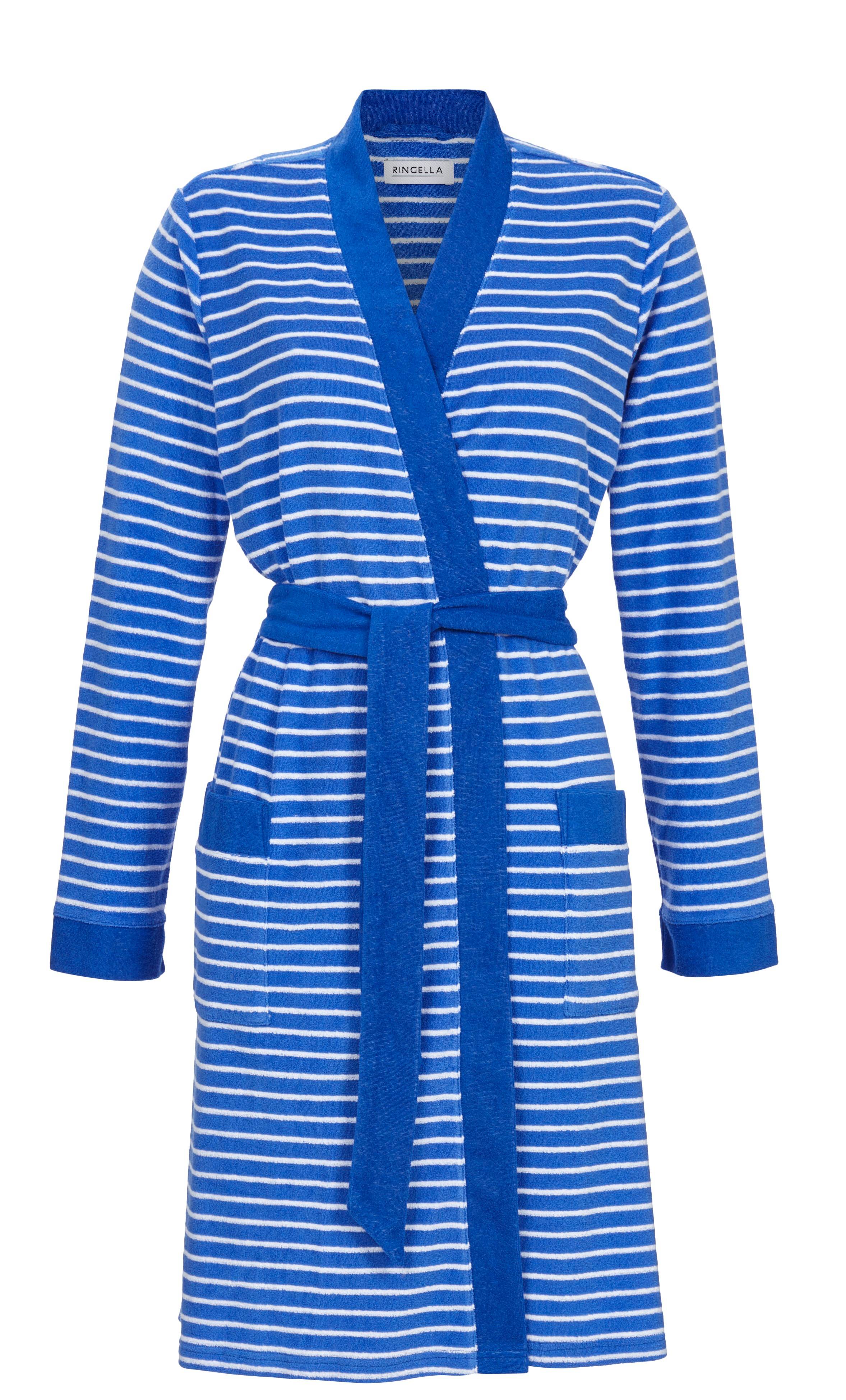 Bademantel aus geringeltem Stretchfrottee