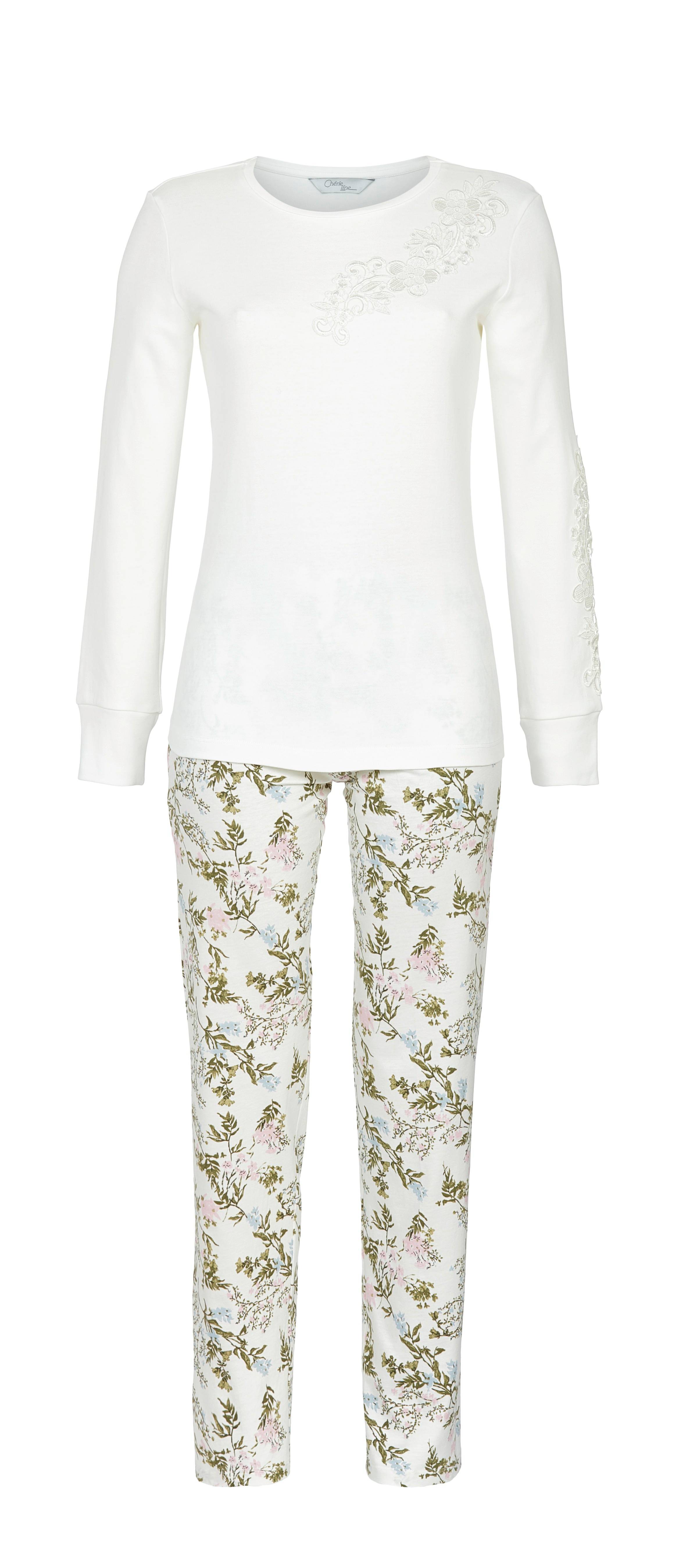 Pyjama mit aufgesetzter Spitze Pyjama mit aufgesetzter Spitze