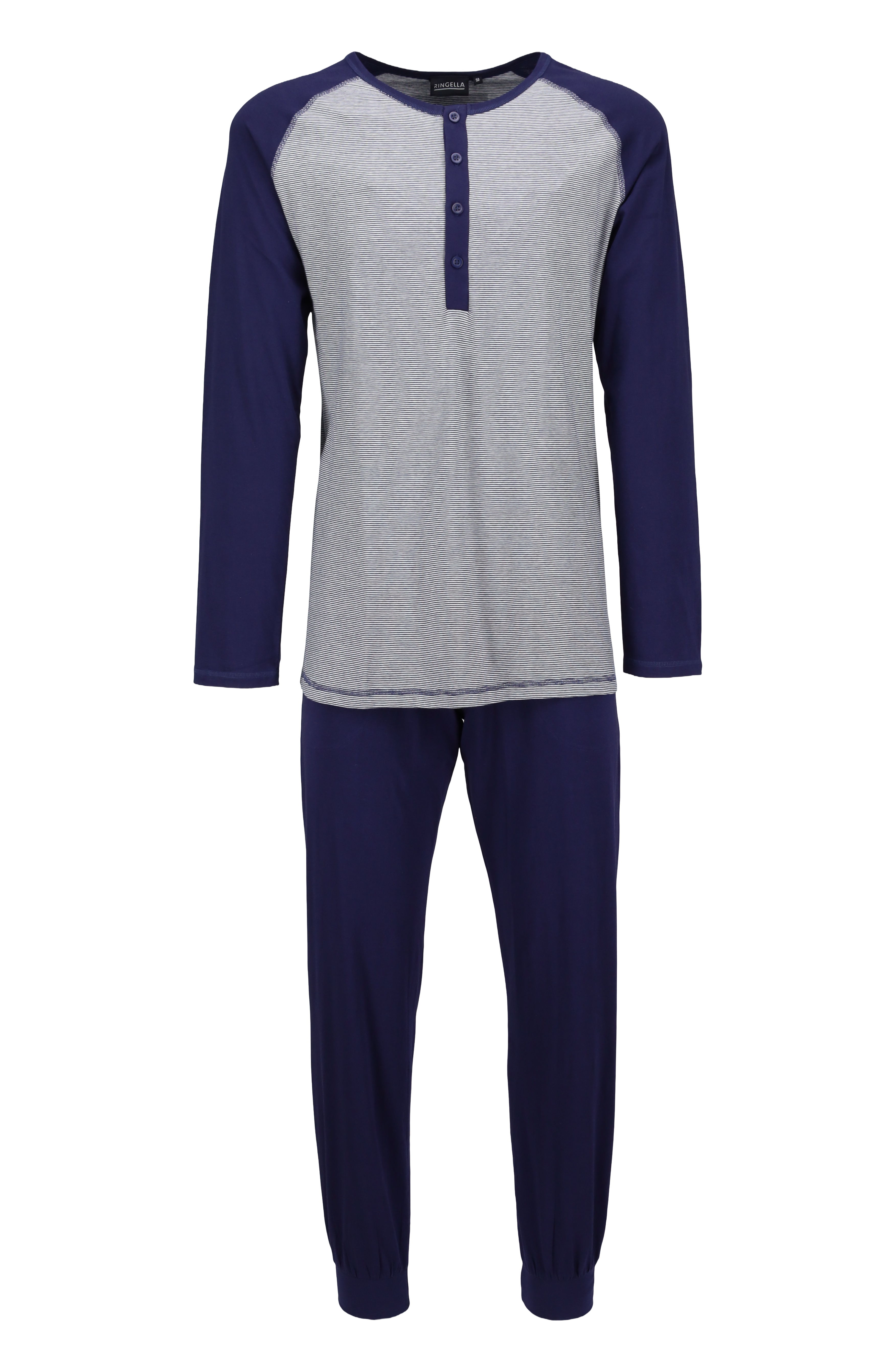 Pyjama mit Knopfleiste und Raglanärmeln