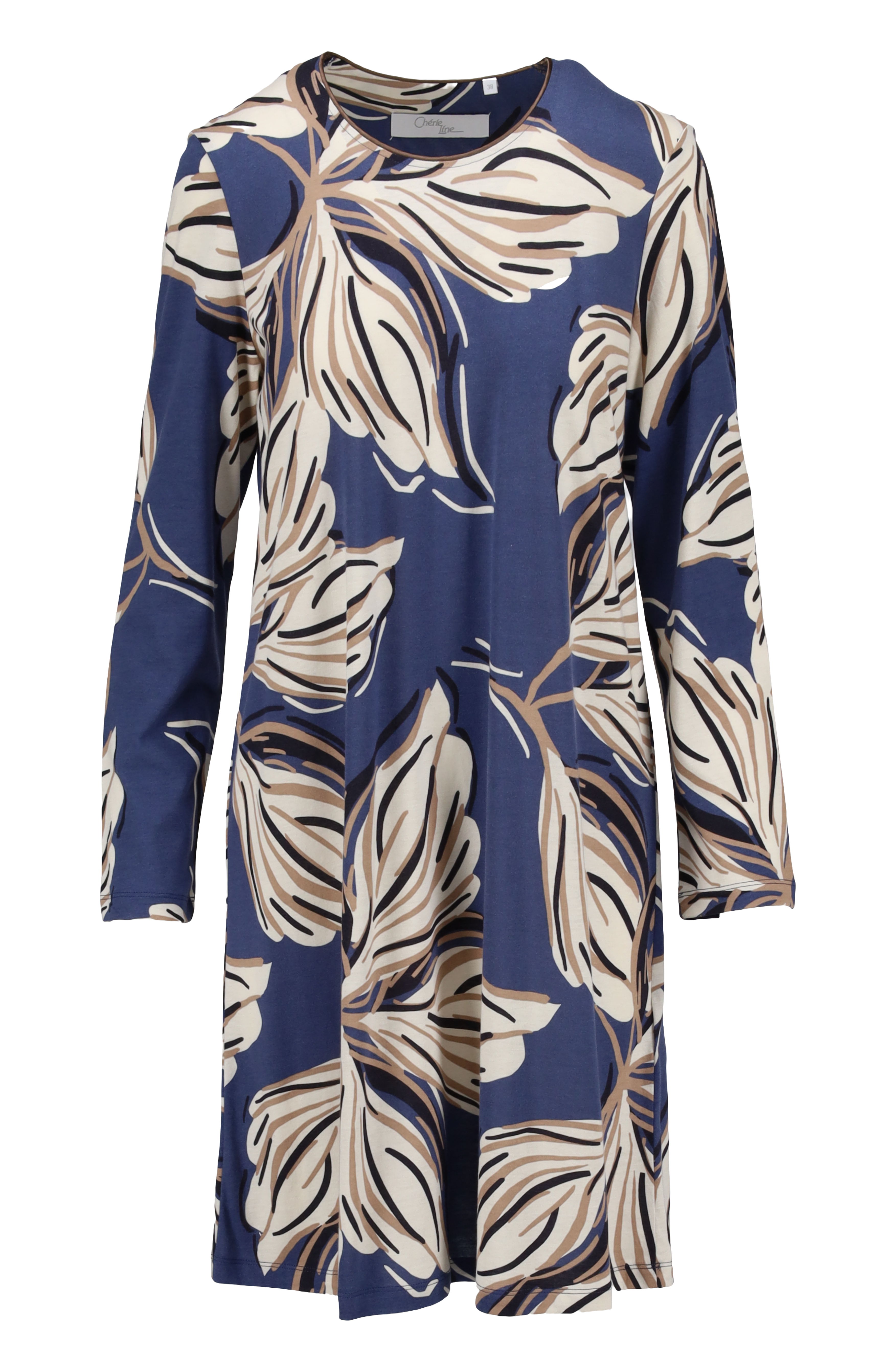 Sleepshirt mit abstrahiertem Blätterdessin