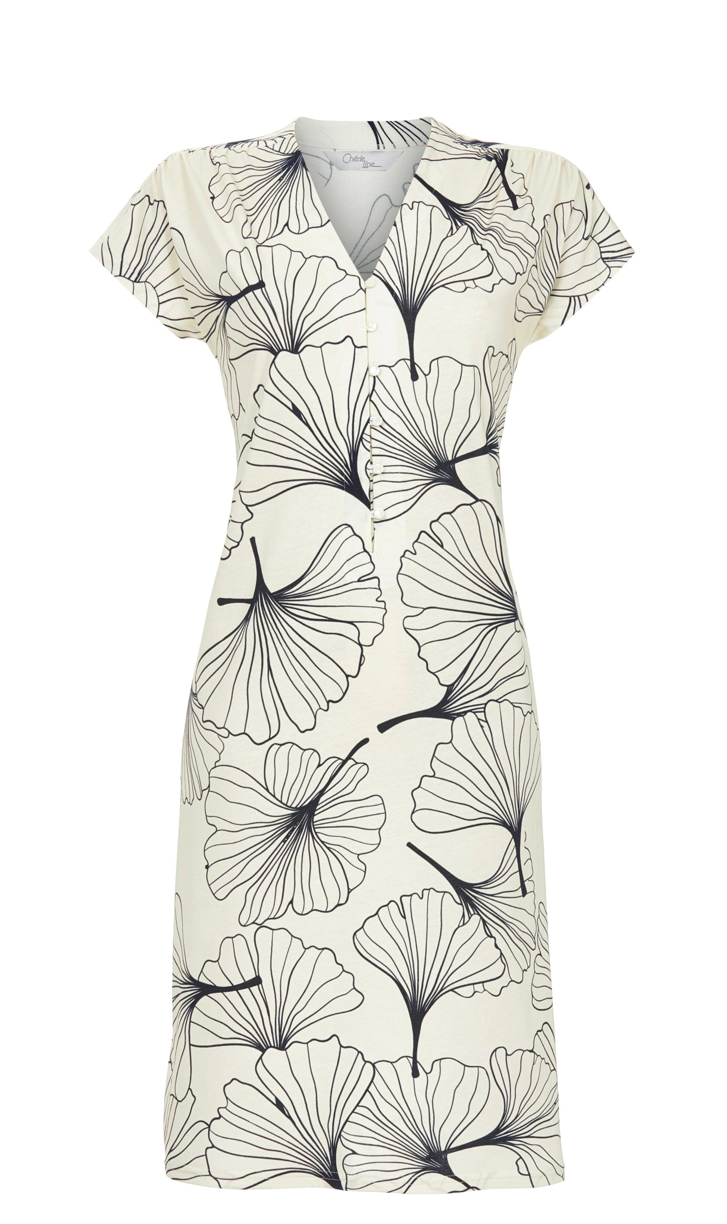 Nachthemd mit langer Knopfleiste