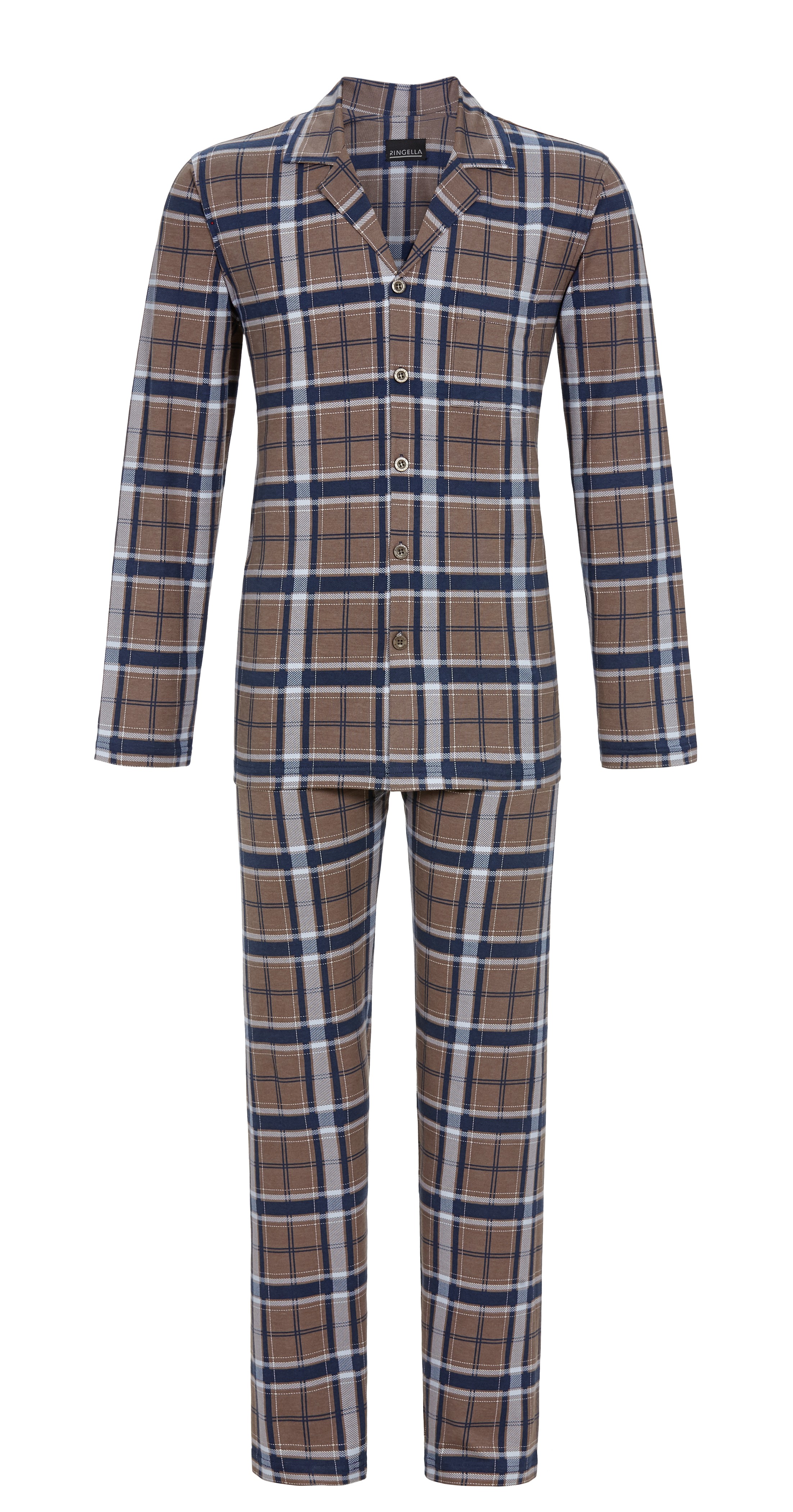 Pyjama mit durchgehender Knopfleiste