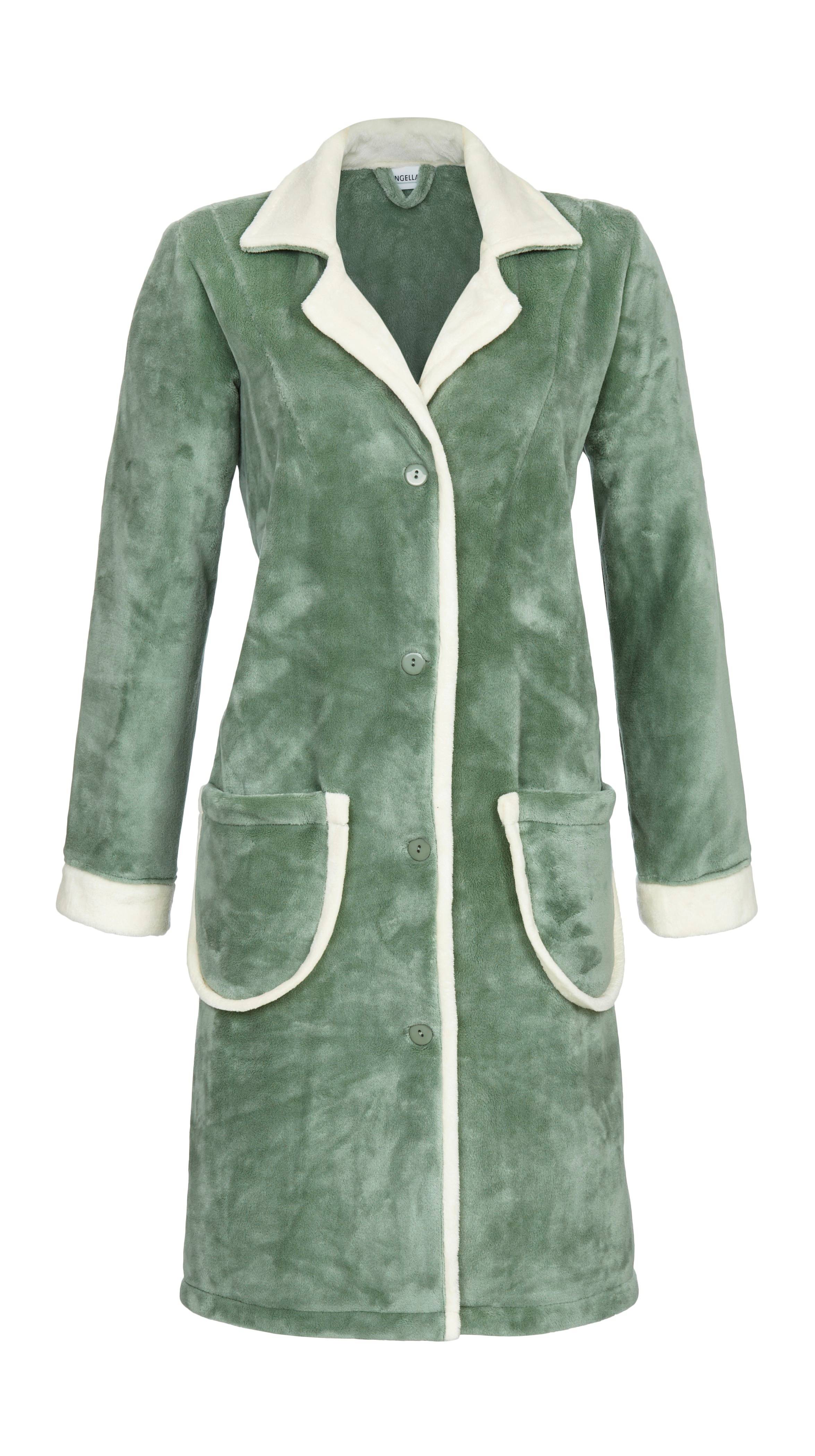 Flauschmantel durchgeknöpft mit Kragen Flauschmantel durchgeknöpft mit Kragen