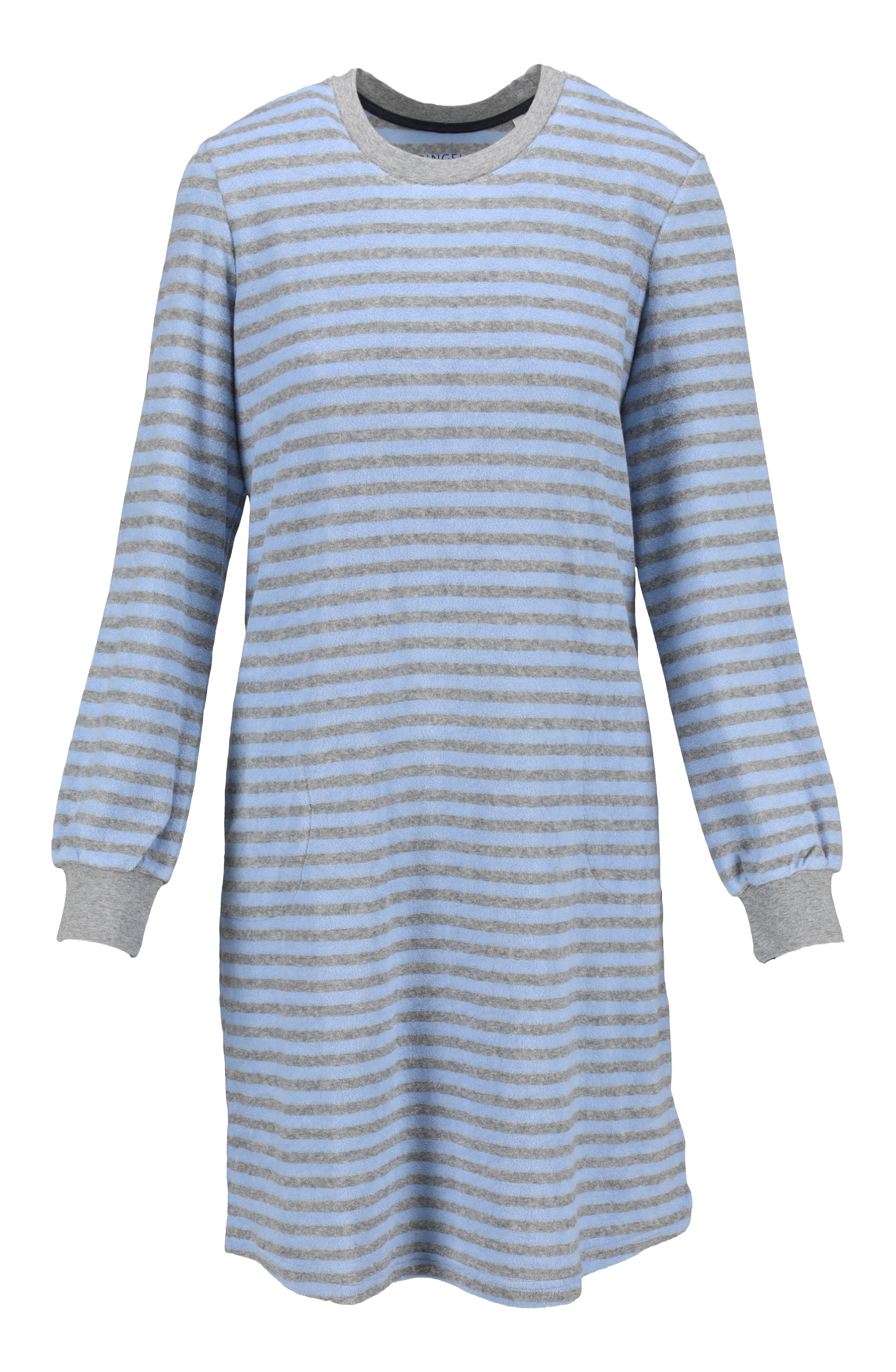 Frotteenachthemd mit Strickbündchen