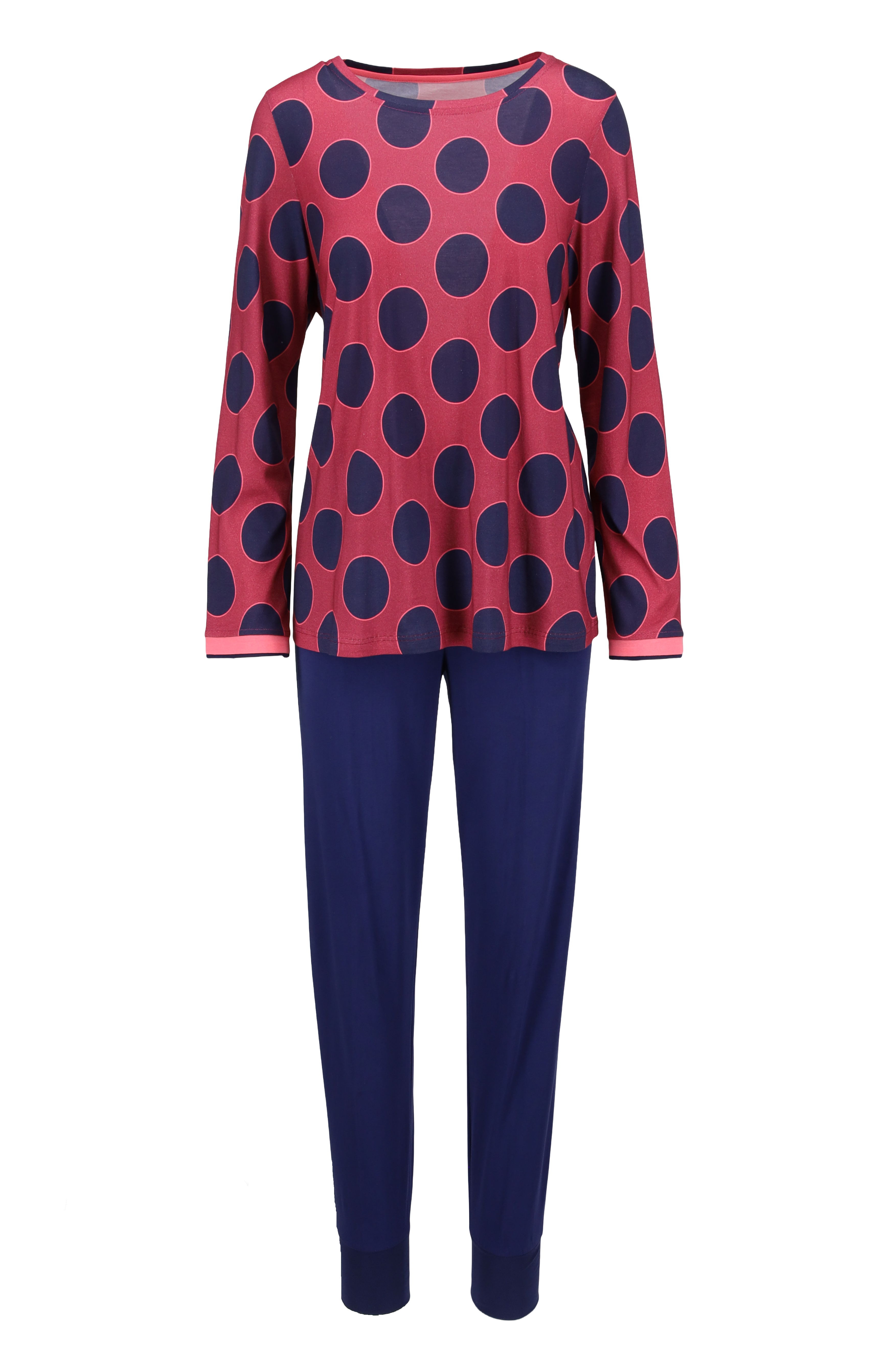 Pyjama mit Punktdessin und Hose mit Bündchen