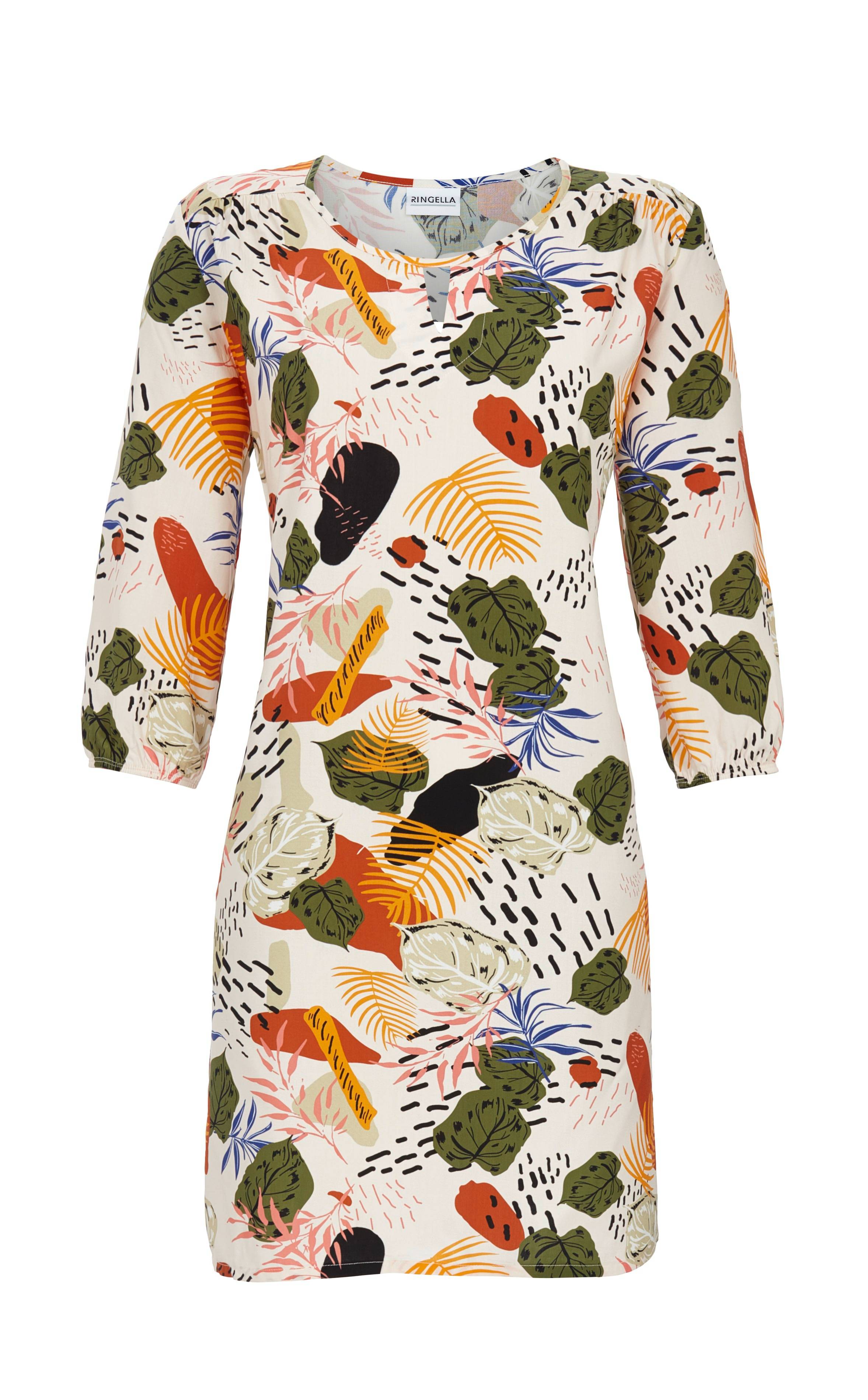 Tunikakleid mit Cut-Out und 3/4 Arm